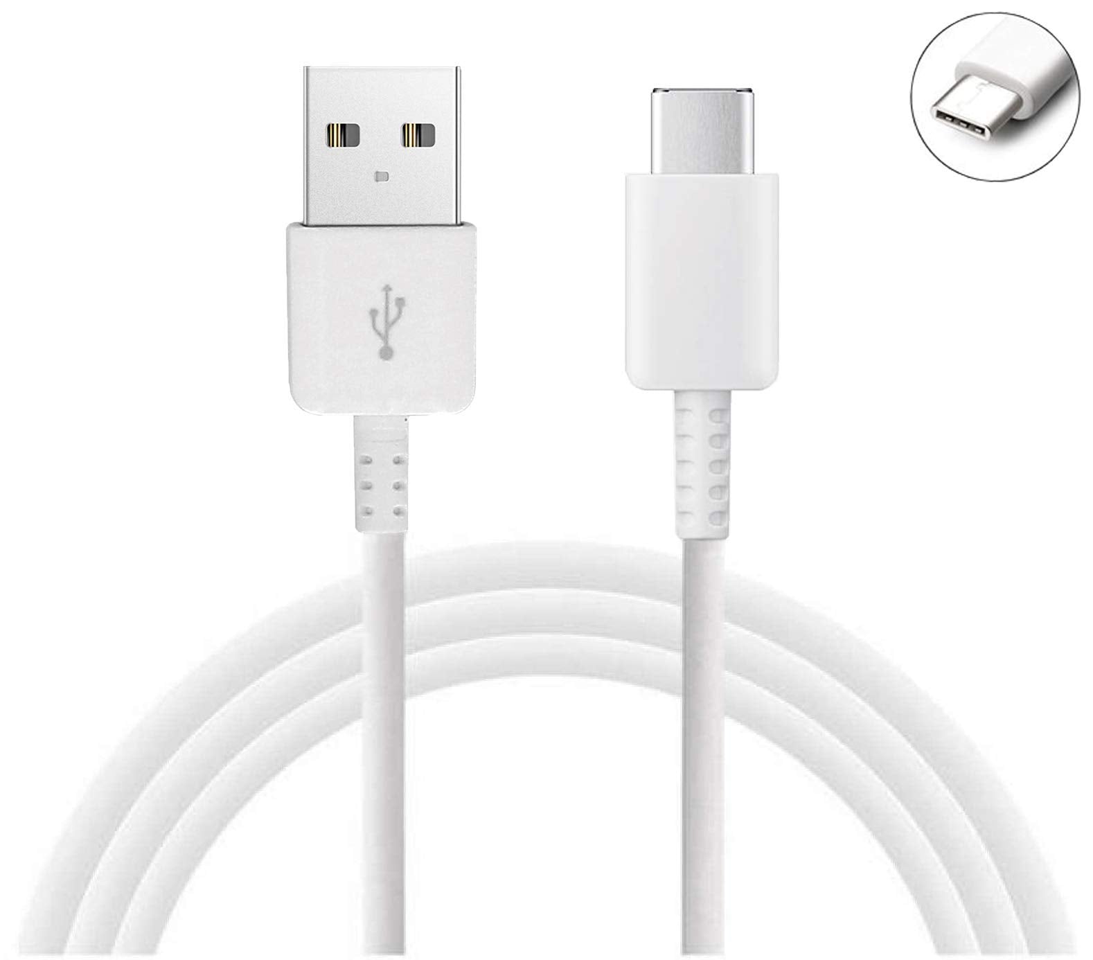 Original 10Ft Usb C Cable Works For Samsung Galaxy A42 5G With Fast Charging And Data Transfer. (White 3M)