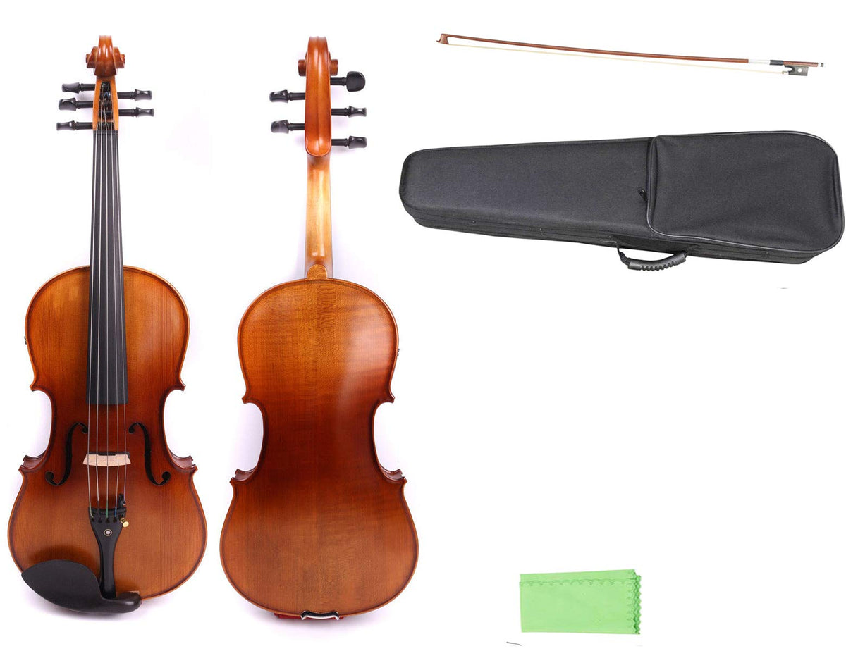 Yinfente 5 String Viola Maple Spruce Wood Ebony Fittings Hand Made Professional With Viola Case Bow 16Inch 15.5Inch 15Inch (16.5