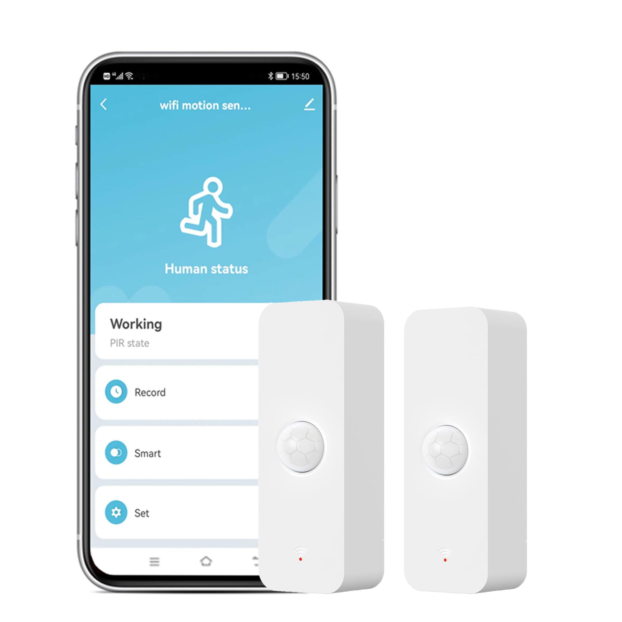 Smart Pir Motion Sensor: Wifi Motion Detector With App Notification Alerts, Wireless Contact Sensor For Home Security And Smart