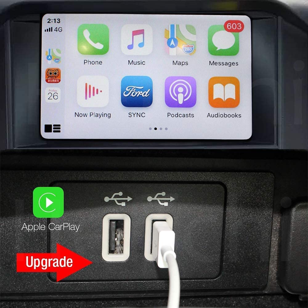 Hx Dual Usb Interface Module For Ford Apple Carplay Sync3 Only, Oe# Hc3Z 19A387 B, Blue Light