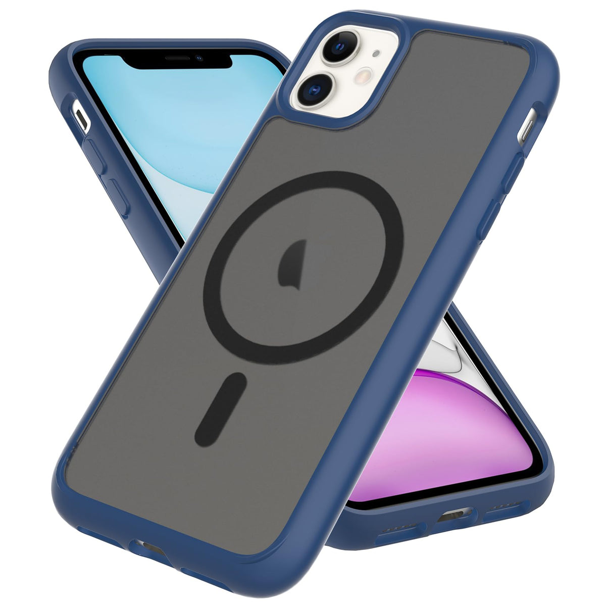 Magnetic For Iphone Case,Compatible With Magsafe,Military Grade Drop Tested, Shockproof Matte Translucent Hard Back Slim Protect