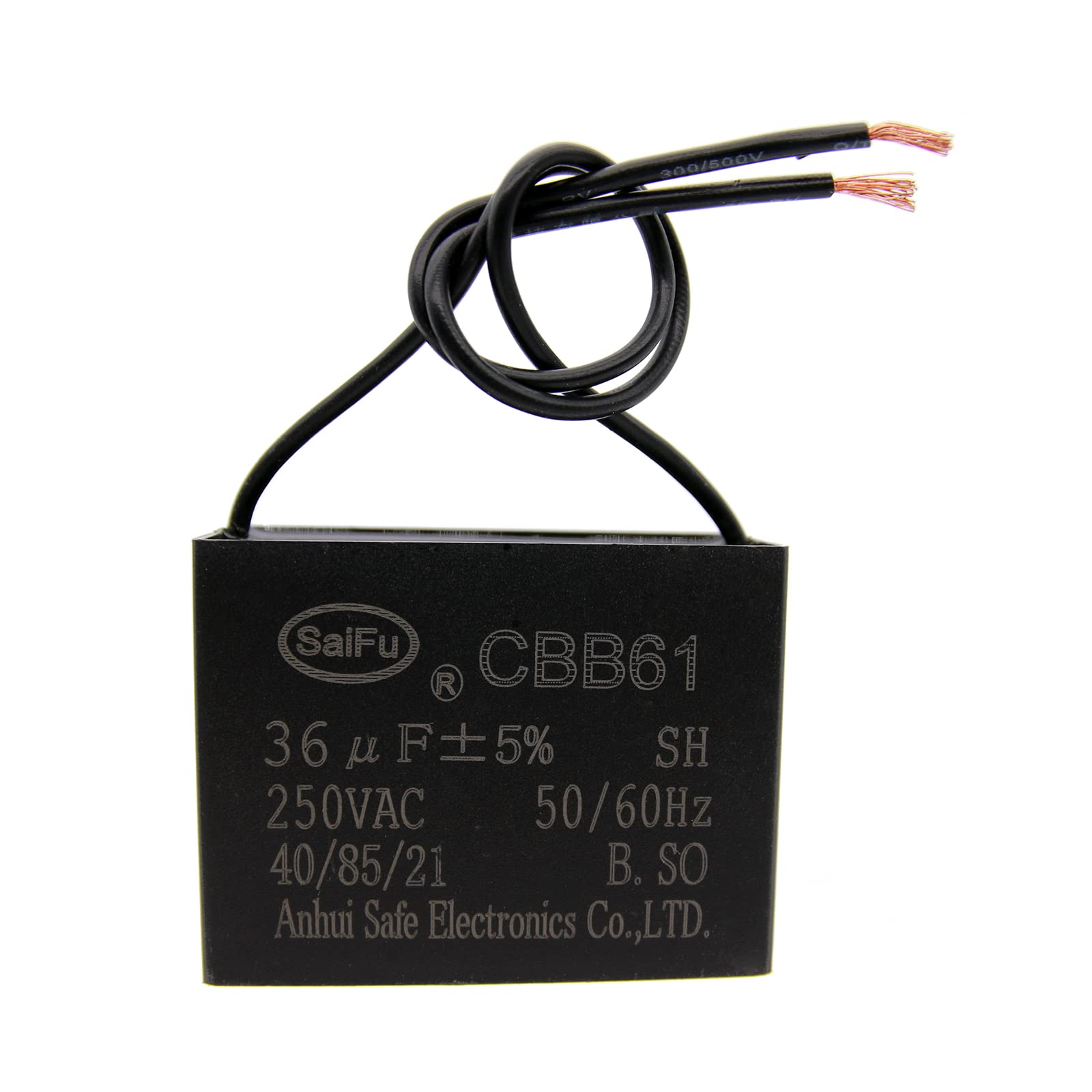 Akzytue Cbb61 Capacitor 36Uf 250V Ac Ceiling Fan 2 Wire 50/60Hz For Starting Electric Fan Generator Pump Motor
