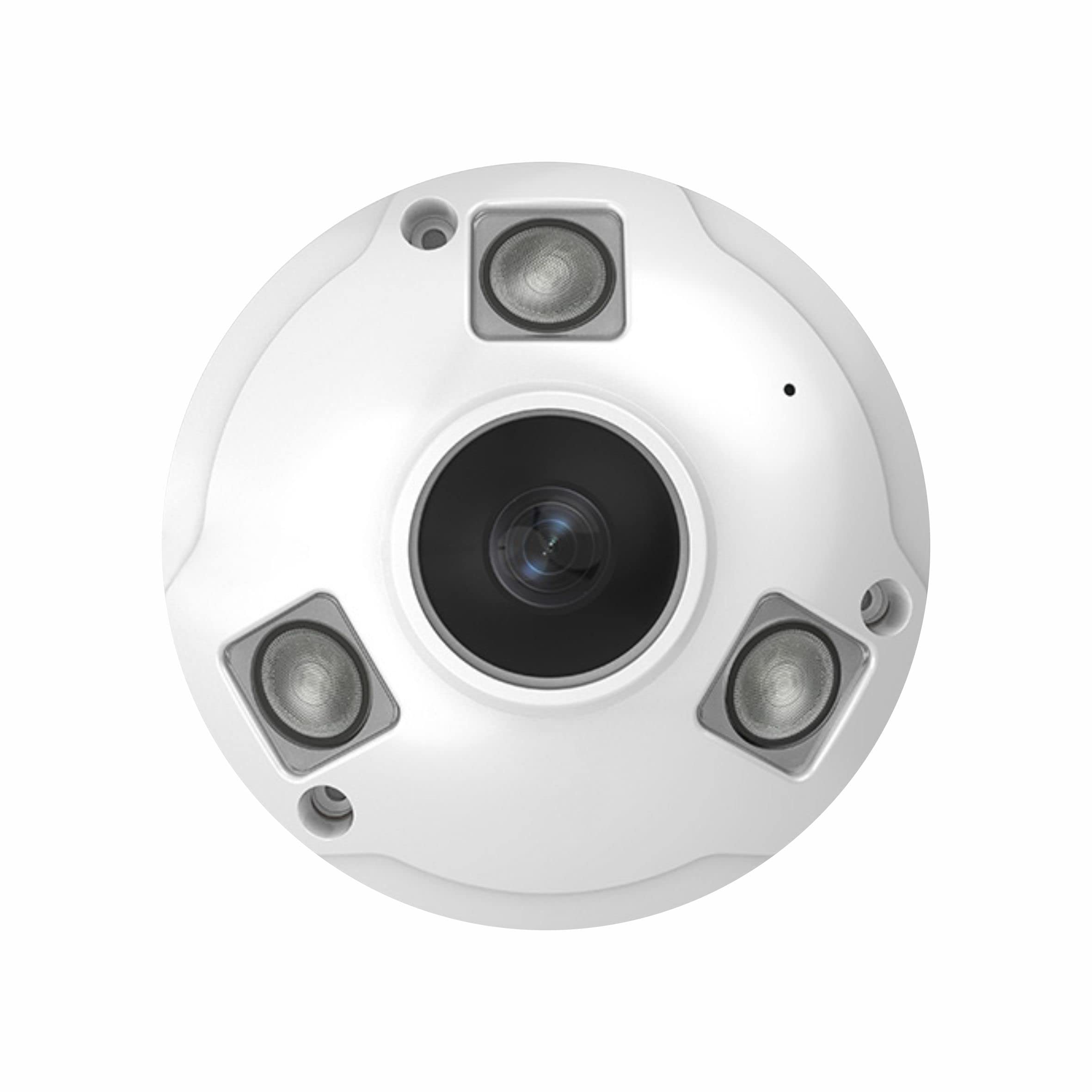Inwerang 5Mp Poe Ip Fisheye Camera, One Way Talk, 1.44Mm Lens 360 Viewing Angle, 48Ft Infrared Night Vision, Motion Detection, W