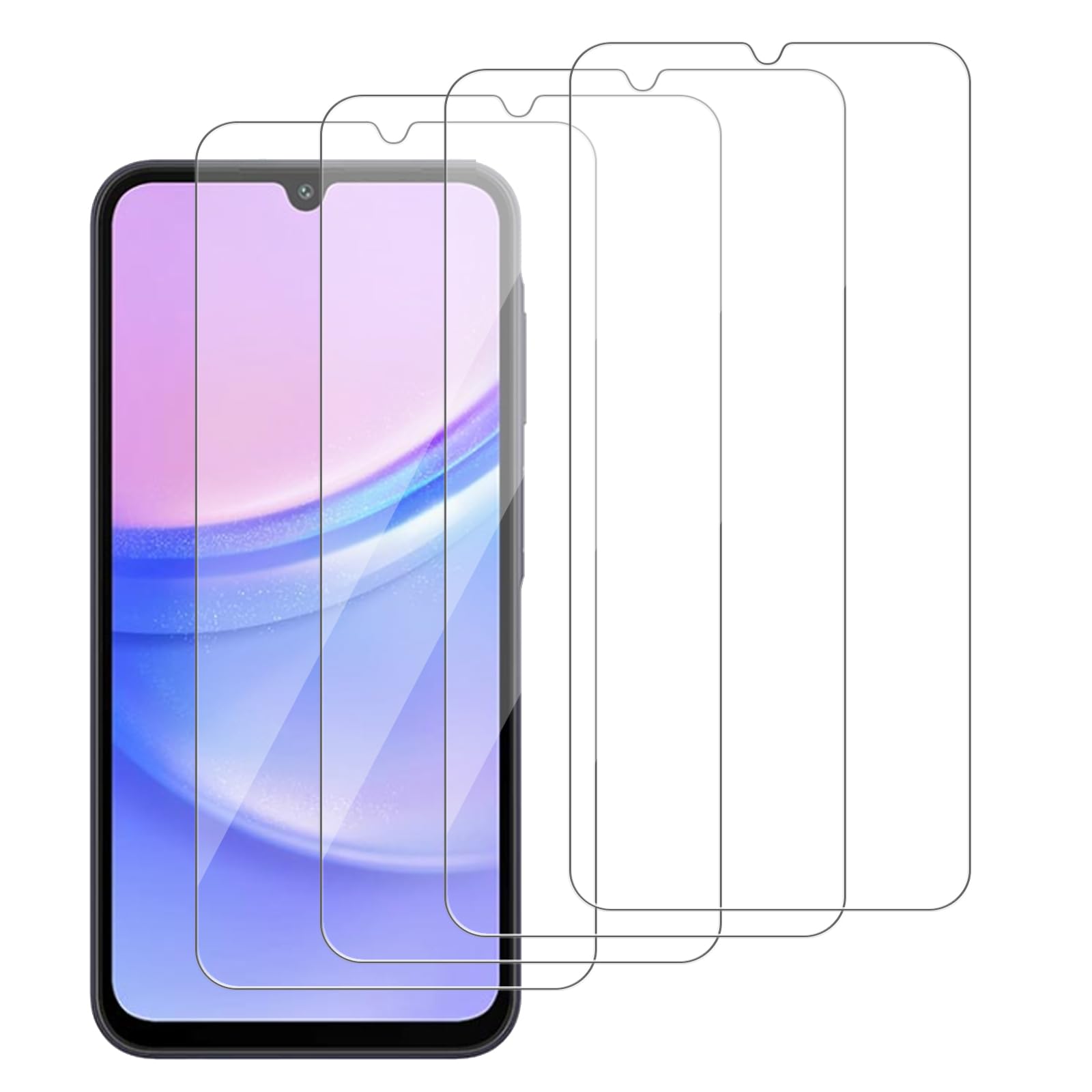 iCsapr 4 Pack Glass Screen Protector Compatible for Samsung Galaxy A17 5G [9H Hardness]-HD Screen Tempered Glass, Scratch Resist