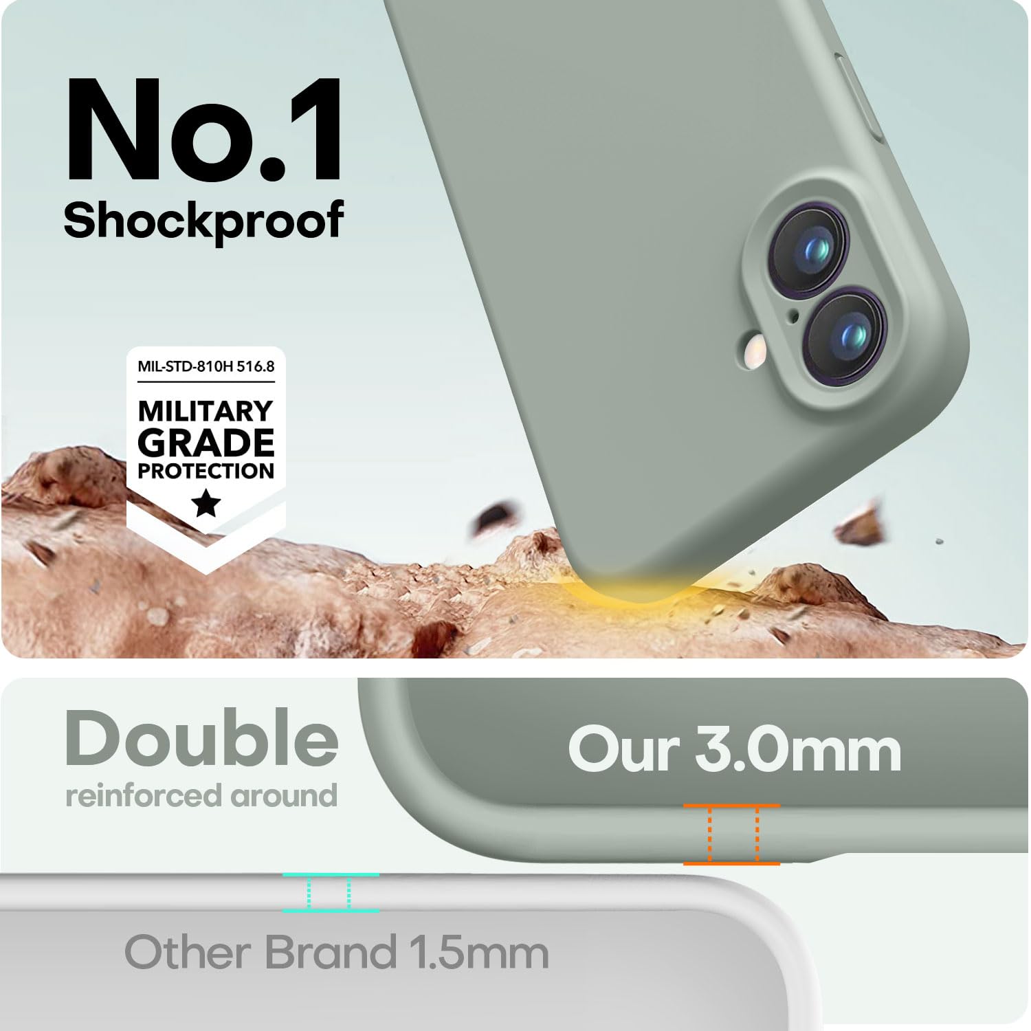 Love 3000 Designed For Iphone 16 Case, Premium Silicone With [Soft Anti Scratch Microfiber Lining] Shockproof Protective Phone C