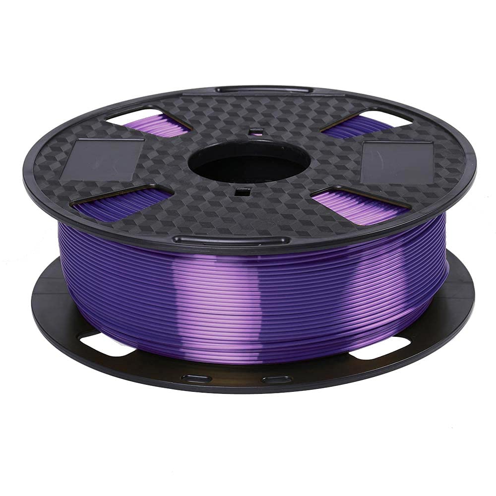 Silk Dark Purple Pla Filament 1.75 Mm 3D Printer Filament 1Kg 2.2Lbs Spool Violet Purple Pla 3D Printing Material Shine Silky Me
