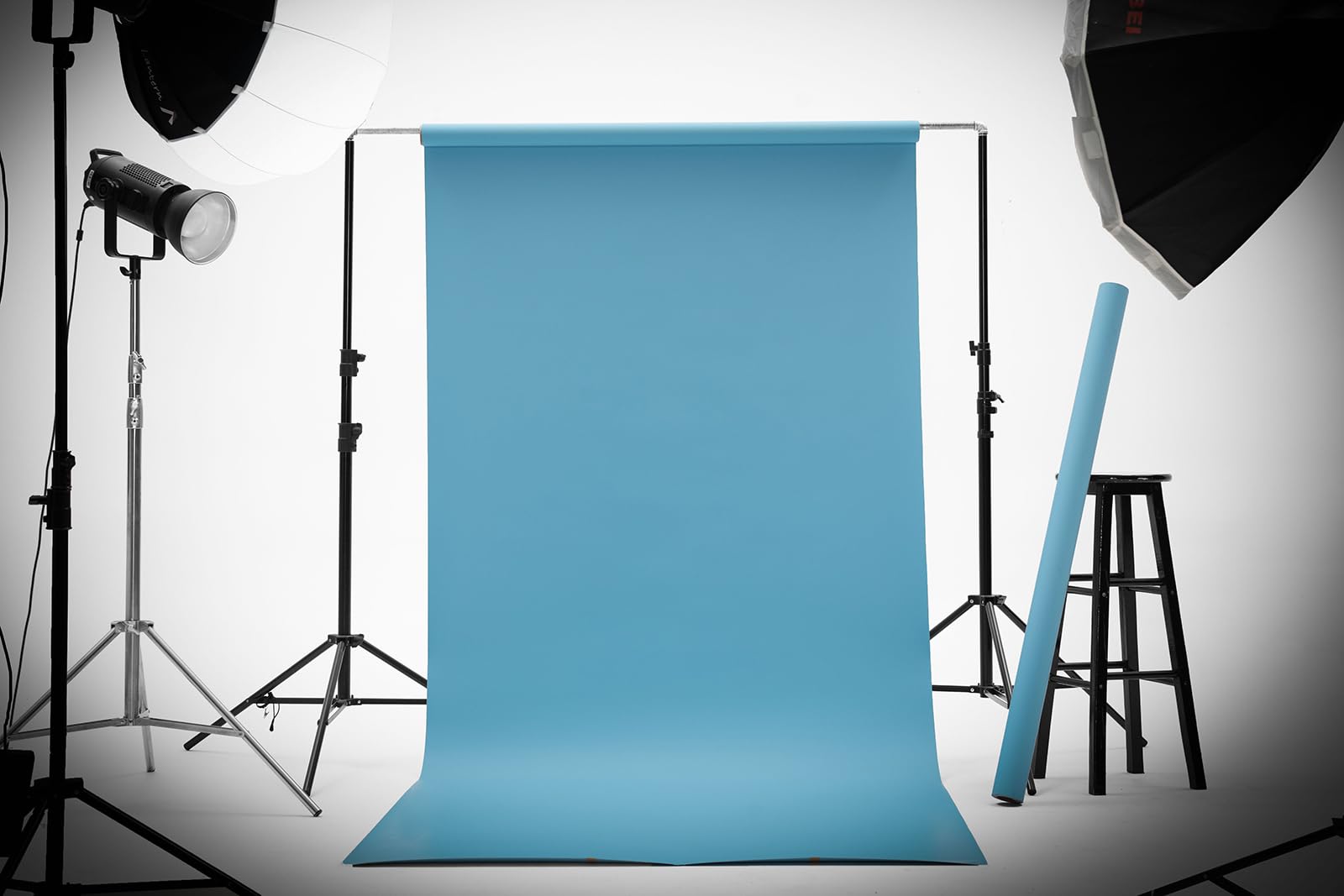 Kate Seamless Paper Backdrop For Photography Solid Blue Backdrop Paper (105''X32.8' Lite Blue)