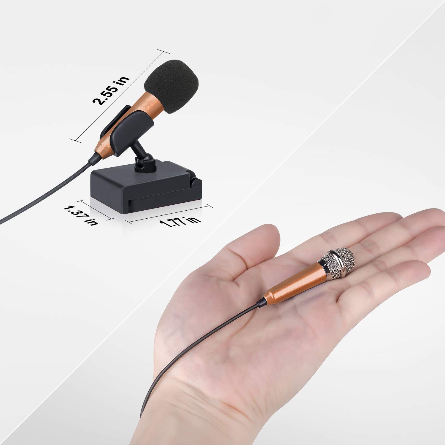 Uniwit Mini Portable Vocal/Instrument Microphone For Voice Video Recording Singing,Vlogging, Podcasting, Tiny Microphone For Iph