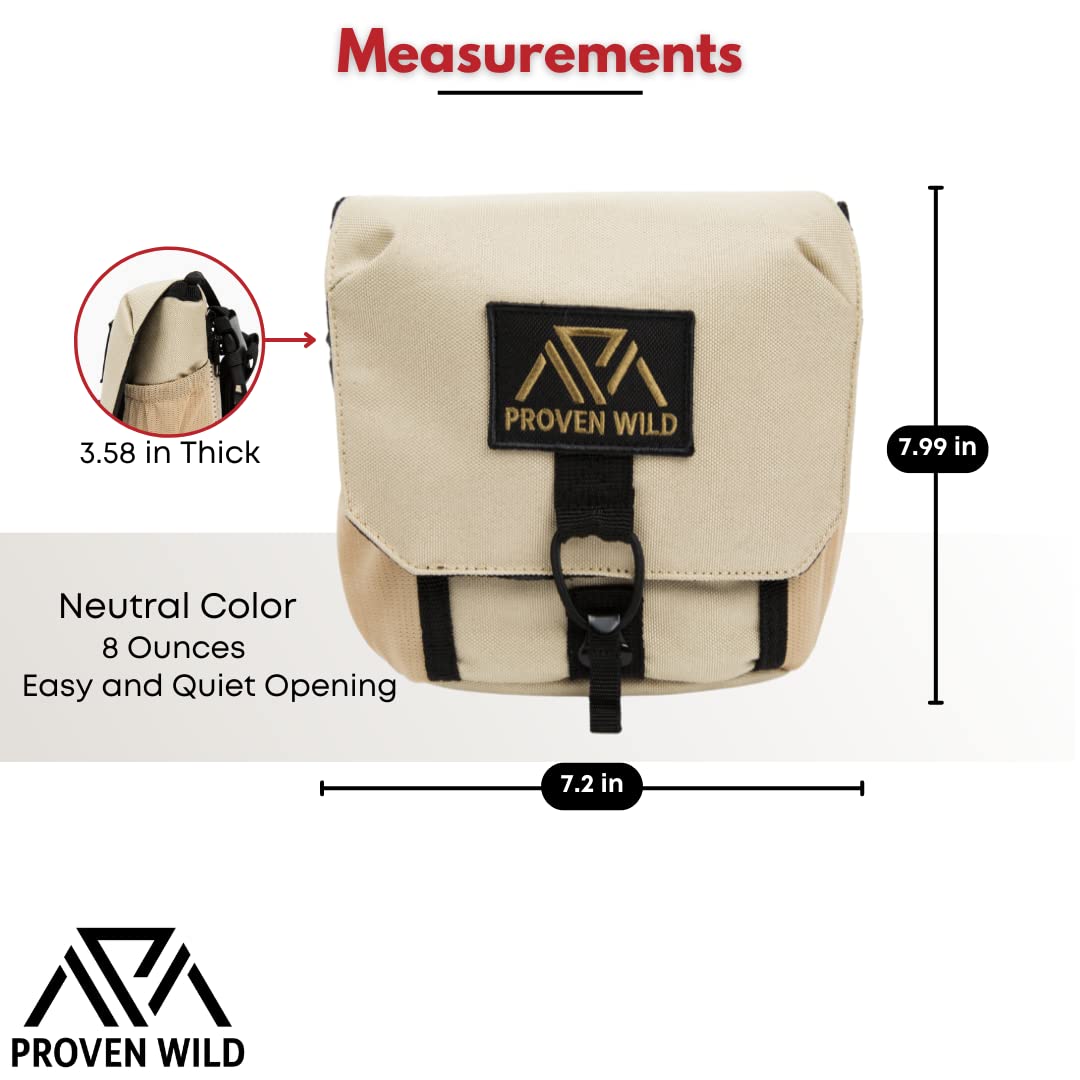 Proven Wild Bino Harness Binocular Harness Chest Pack Made Of Waterproof 900D Nylon | Binocular Harness For Hunting Case With Adjustable Shoulder Straps, 2 Mesh Pockets, And Zipper Back Pocket