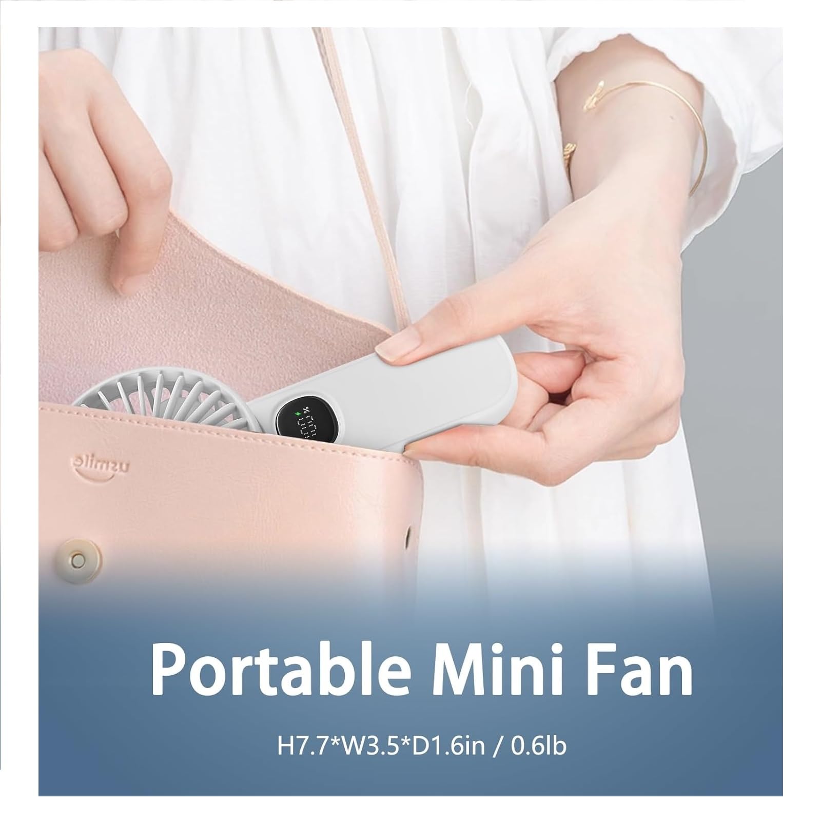 2 Pack 5 Speed Mini Fan Handheld Fan Portable Fan For Travel Essentials,Small Fan Personal Fan Neck Fan Travel Fan Hand Held Fan