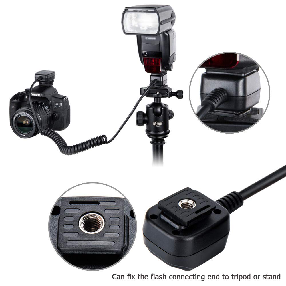 Flash Ttl Cord Jjc Off-Camera Flash Hot Shoe Cord For Canon R5 R6 Rp R T8I T7 T7I T6 T6I T6S T5 T5I Sl3 Sl2 90D 80D 77D 6D Mark