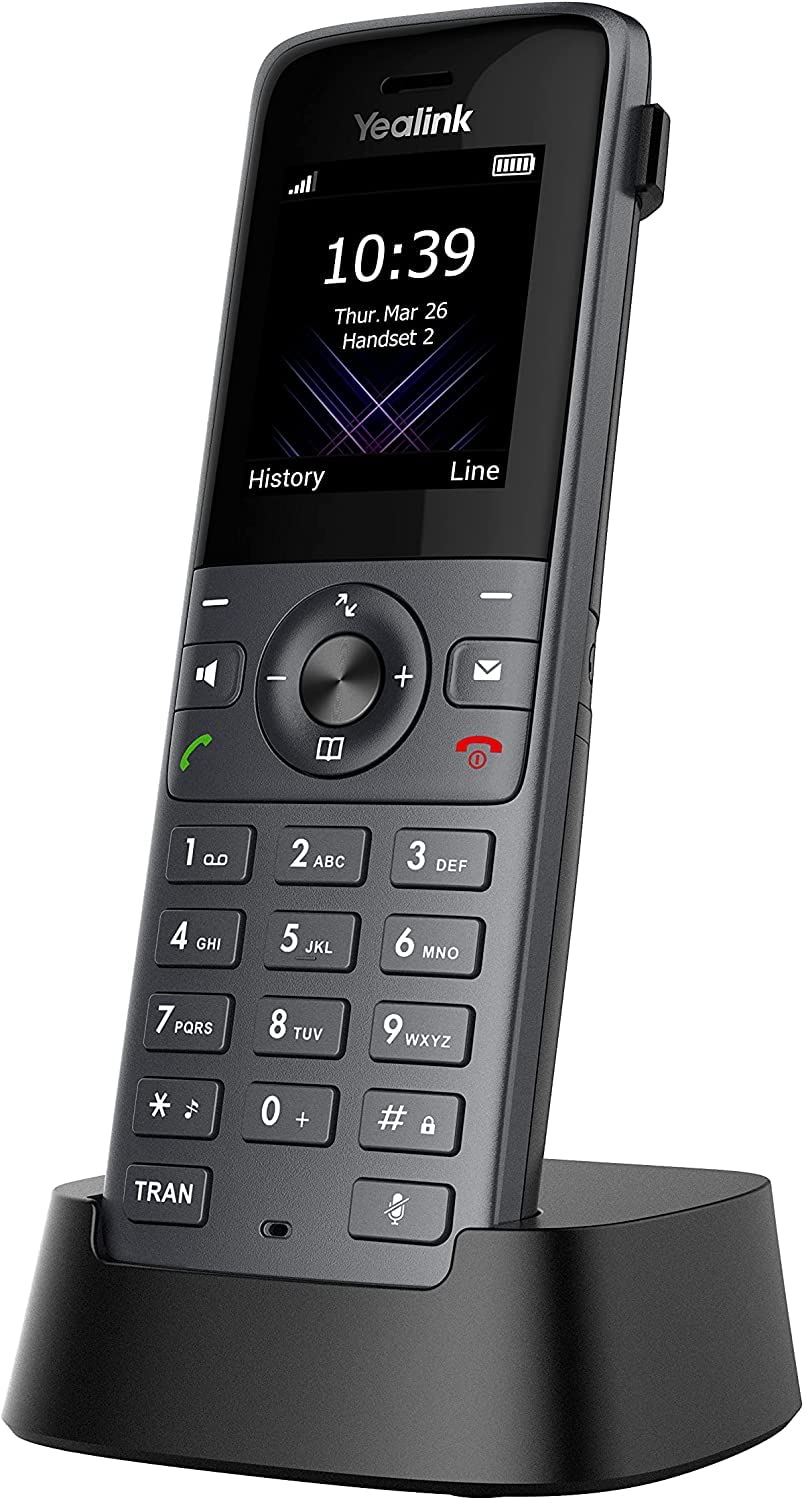 Yealink W73P High-Performance Ip Dect Solution Including W73H Handset And W70B Base Station, Up To 20 Simultaneous Calls, Flexib