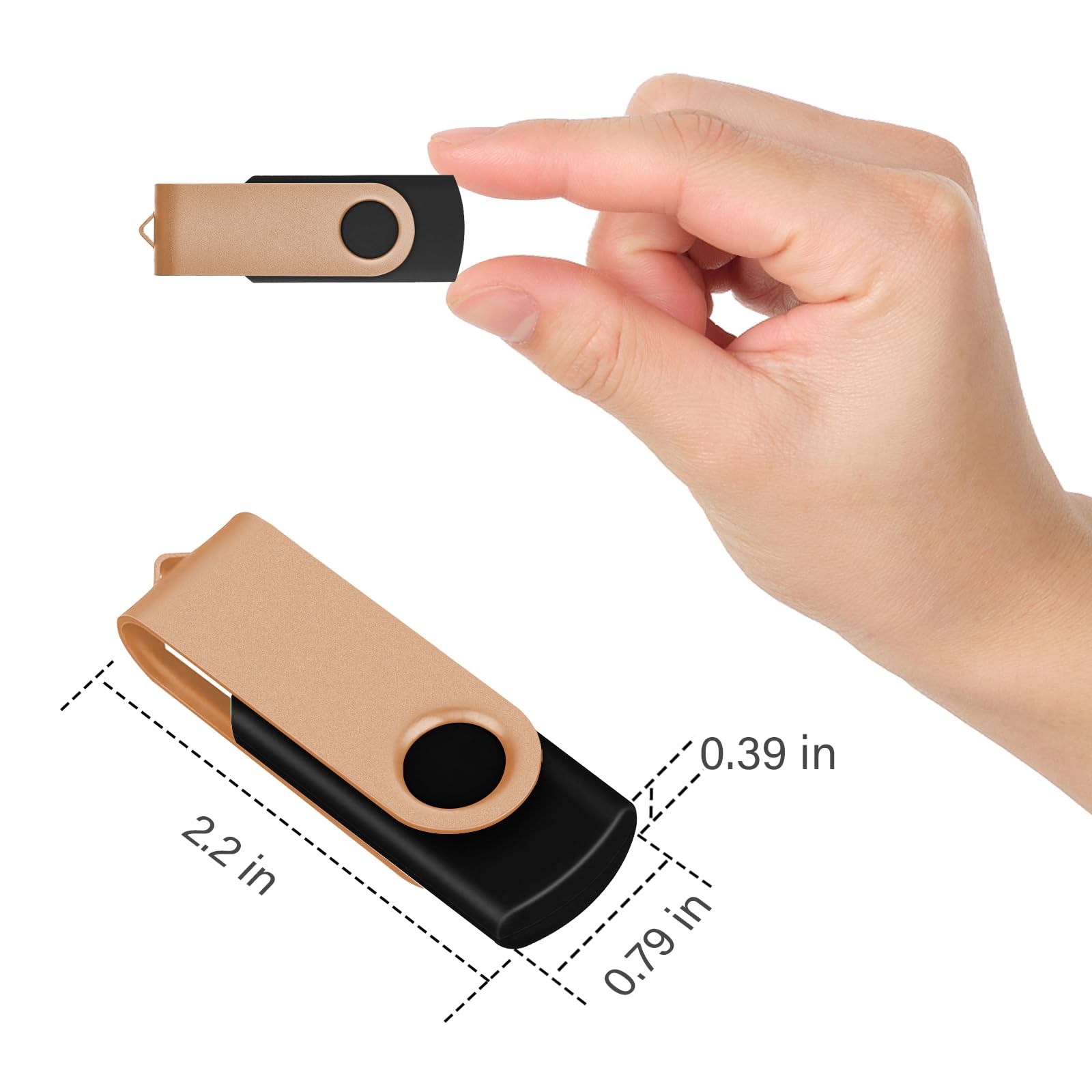 Eastbull 2Gb Usb Flash Drive Bulk Thumb Drives 20 Pack With Lanyards Usb 2.0 Jump Drive 2Gb Memory Sticks Zip Drive Pen Drive For Storage And Backup Gold 20Pcs 2Gb