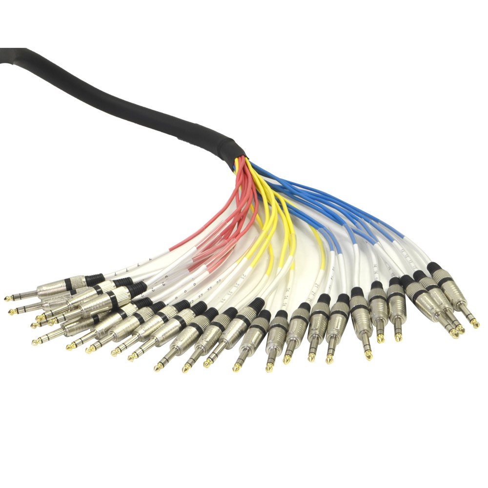 Seismic Audio - Sasrt-24X15-24 Channel 1/4'' Trs Snake Cable - 15 Feet Long - Serviceable Ends - Pro Audio Effects Snake For Liv