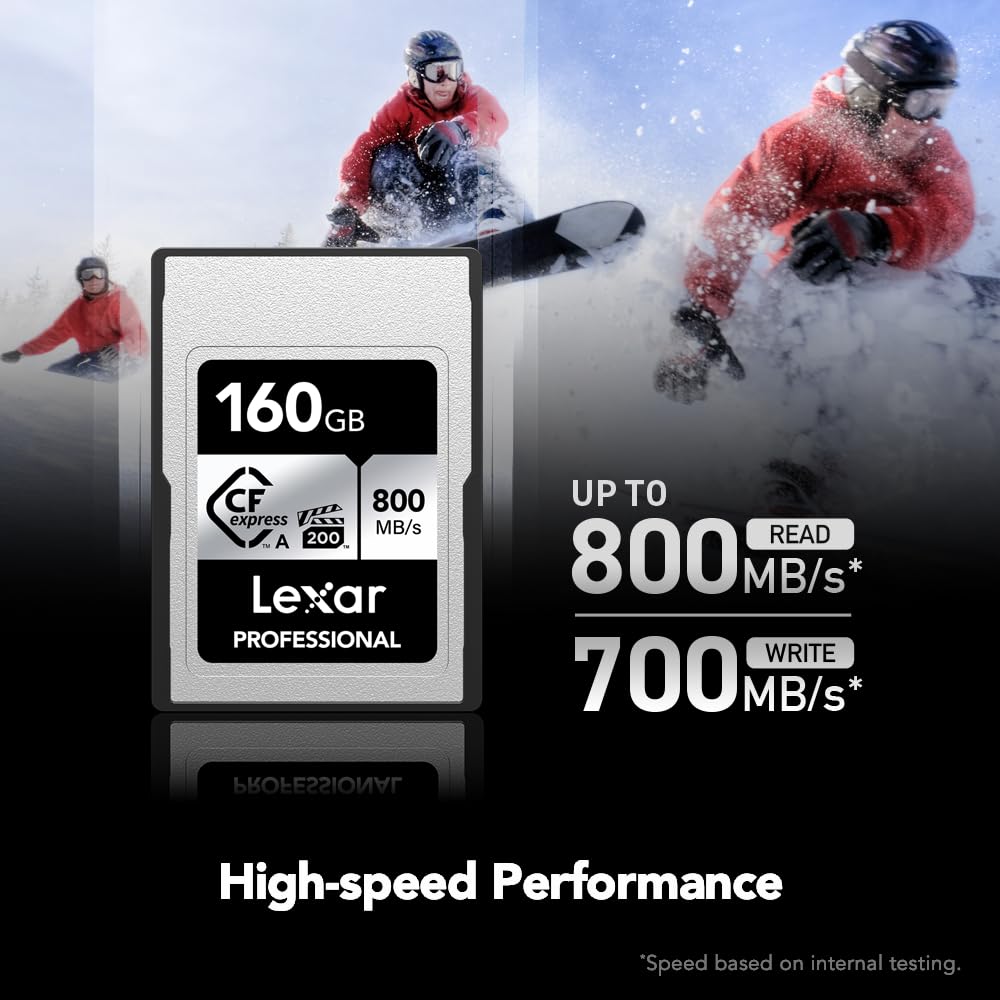Lexar 160Gb Professional Cfexpress Type A Silver Series Memory Card, Compatible With Sony Cameras W/ Type A Card Slot, Up To 800