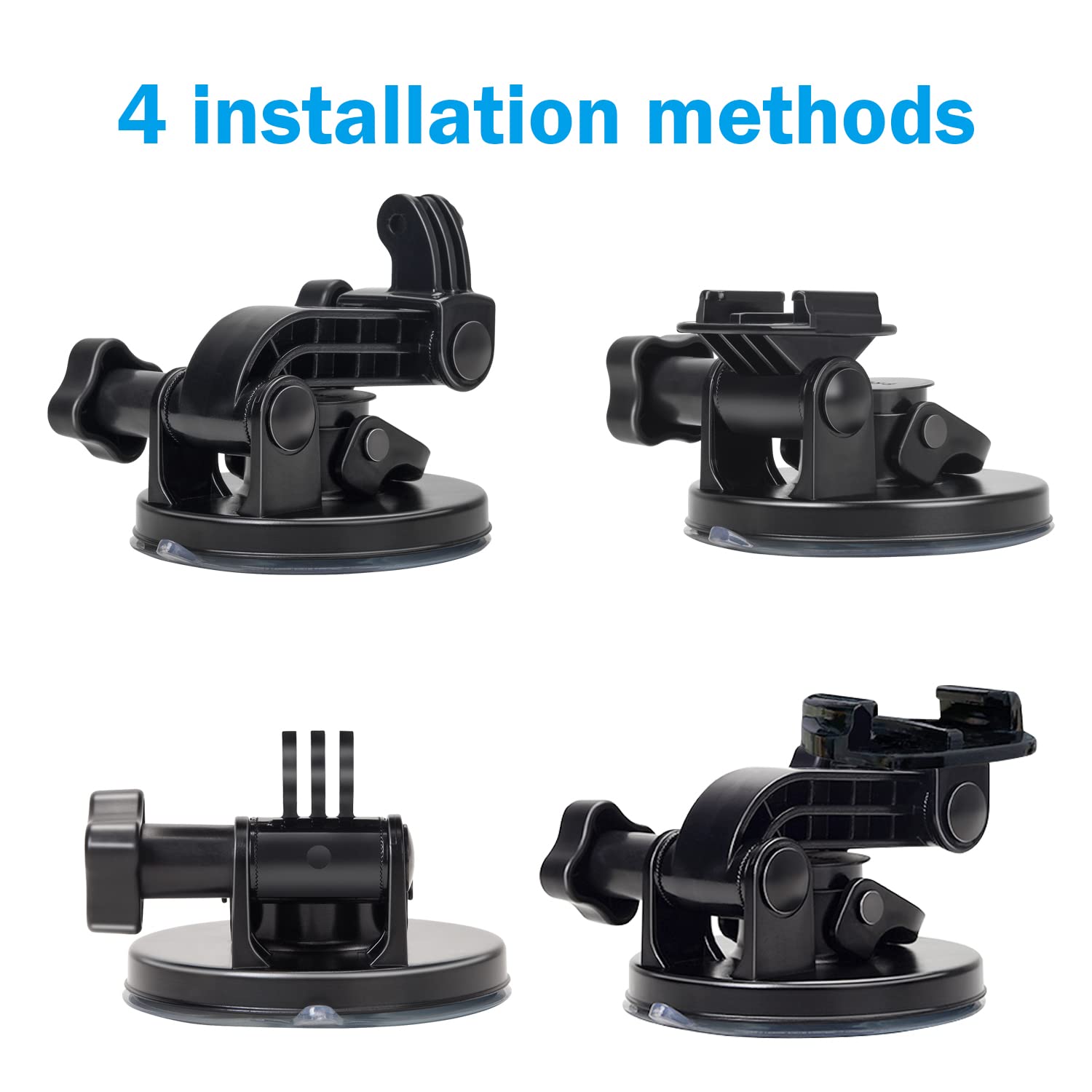 Suptig Suction Cup Mount Compatible For Gopro Hero 12/11/10/9/8/7/6/5/4/3/3+/2 Gopro Max, Hero+, Hero Session, And More Action C