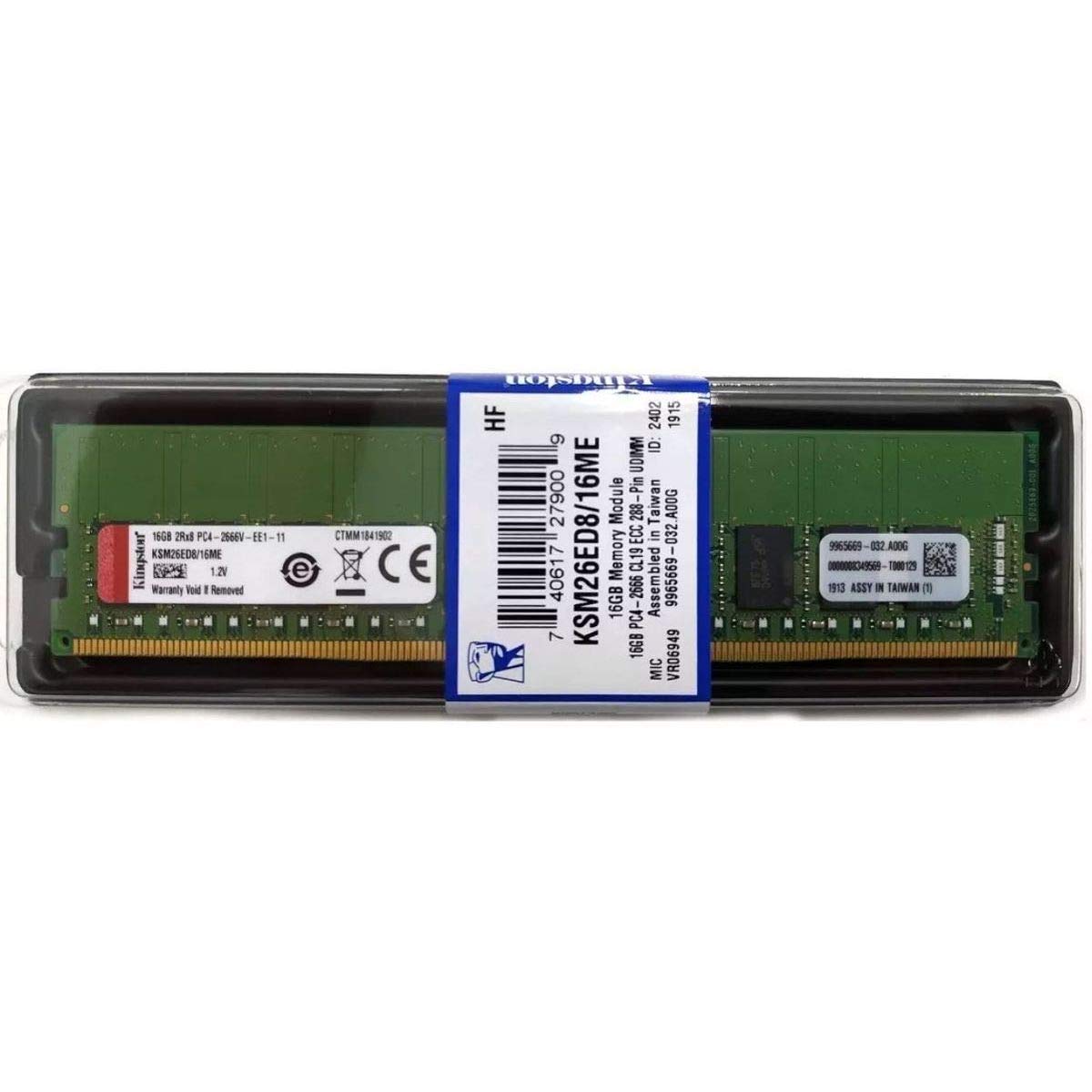 Kingston KSM26ED8/16ME Server Premier - DDR4-16 GB - DIMM 288-pin - 2666 MHz / PC4-21300 - CL19-1.2 V - unbuffered - ECC