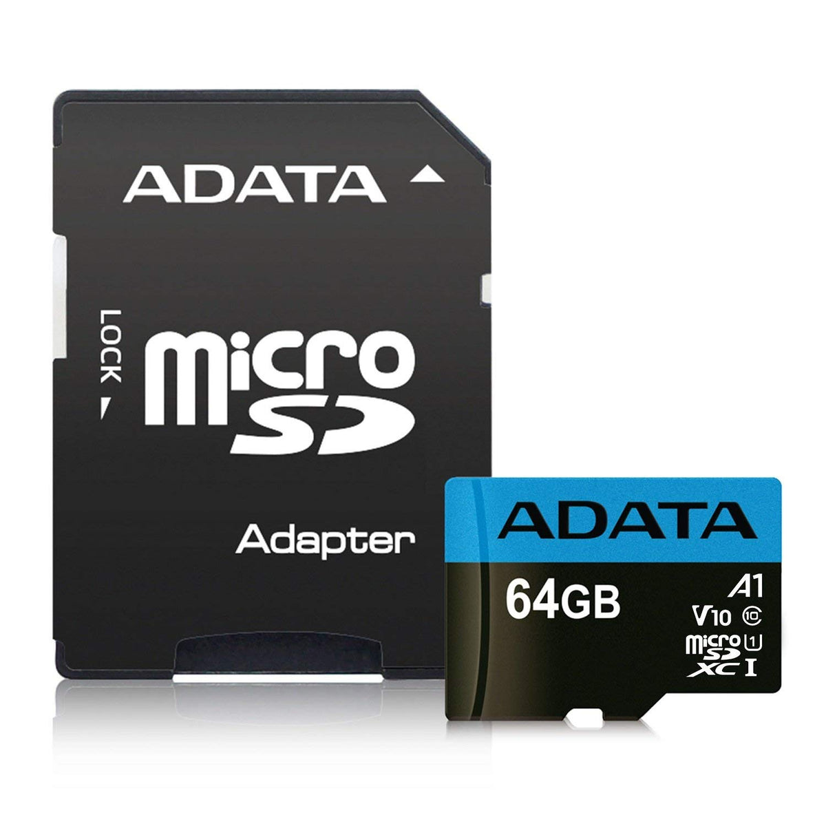 Adata Premier 64Gb Microsdhc/Sdxc Uhs I Class 10 V10 A1 Memory Card With Adapter Read Up To 100 Mb/S (Ausdx64Guicl10A1 Ra1)
