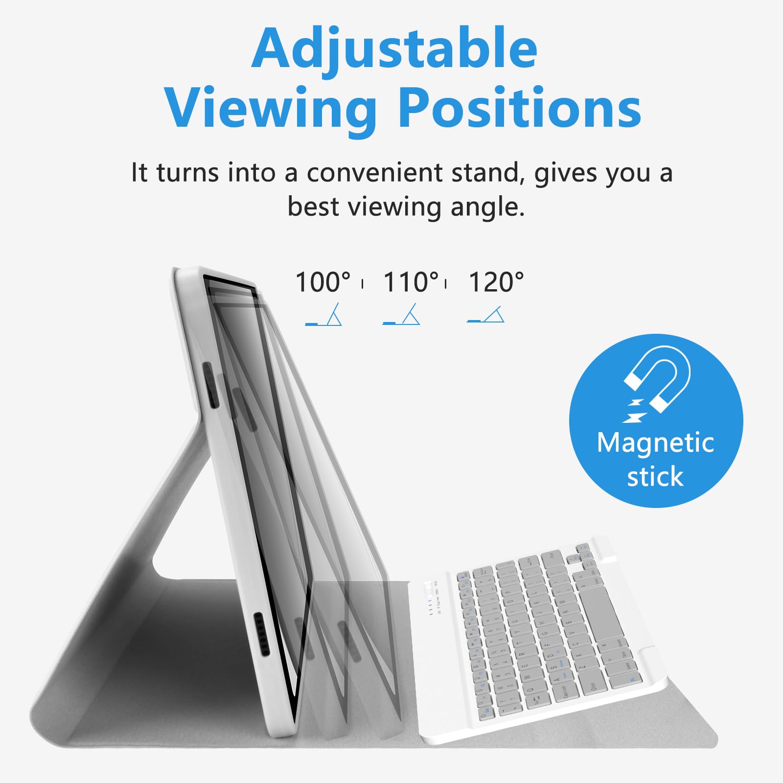 Keyboard Case For Samsung Galaxy Tab A9 Plus/A9+ 5G 11 Inch 2023, For Samsung A9 Plus Tablet Case With Detachable Wireless Bluet