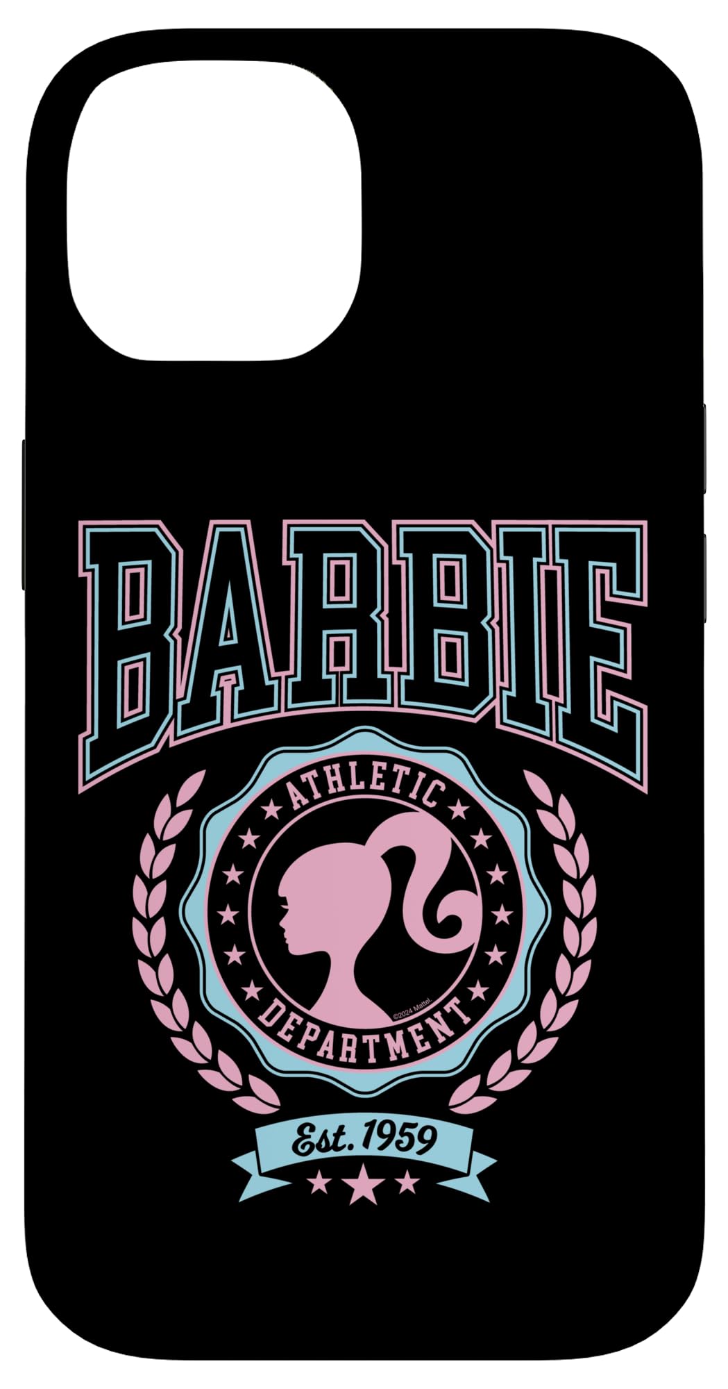 Iphone 14 Barbie   Varsity Athletic Department Silhouette Logo Case
