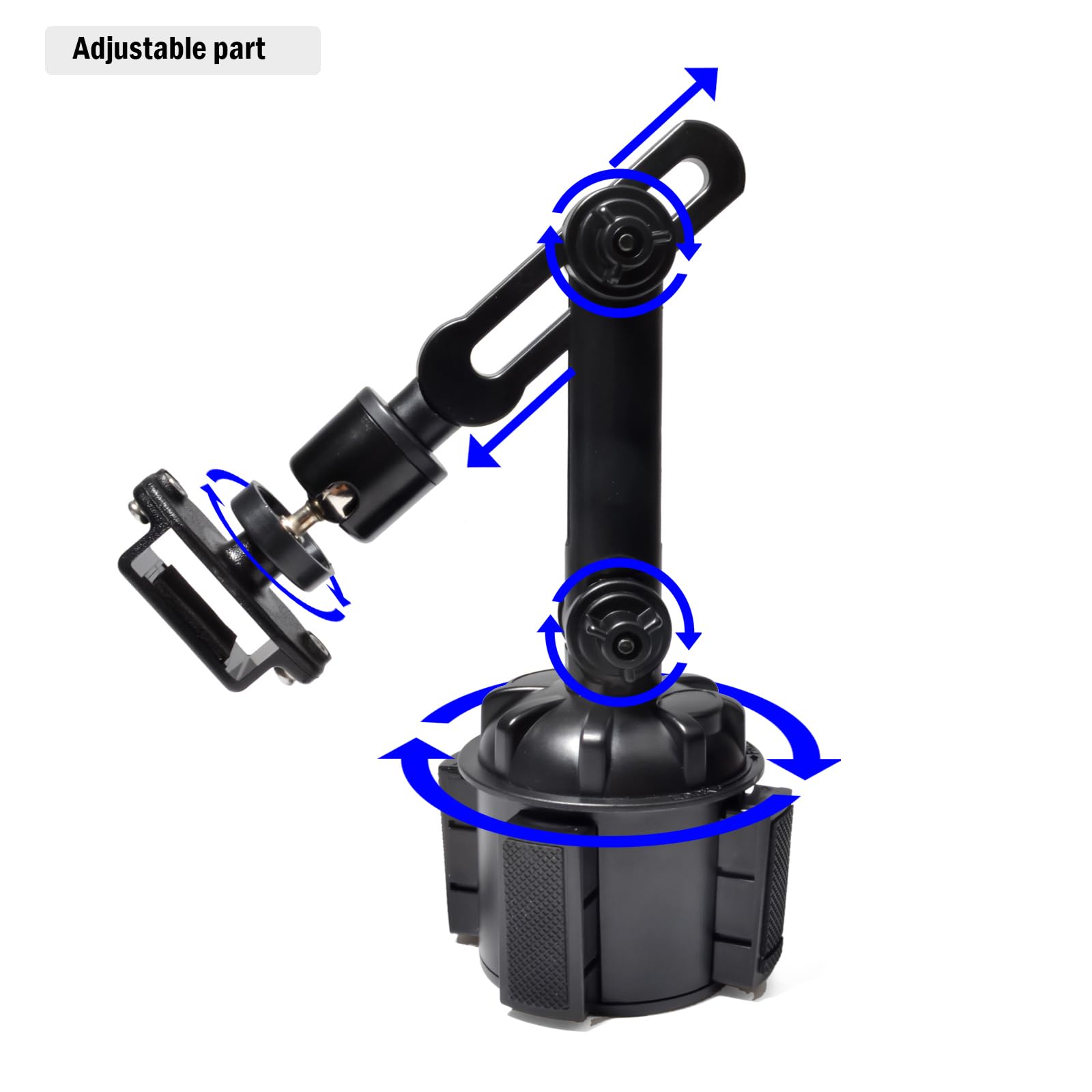 Hyshikra Walkie Talkie Car Holder, Adjustable Car Cup Mount Installation For Baofeng Uv5R Retevis Midland Motorola Talkabout Han