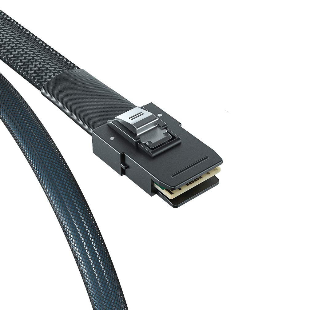 H!Fiber.Com 2 Pack 12G Internal Mini Sas Hd Sff 8643 To Sff 8087 Cable, 1M Internal Mini Sas To Mini Sas Cable, 36 Pin, 100 Ohm,