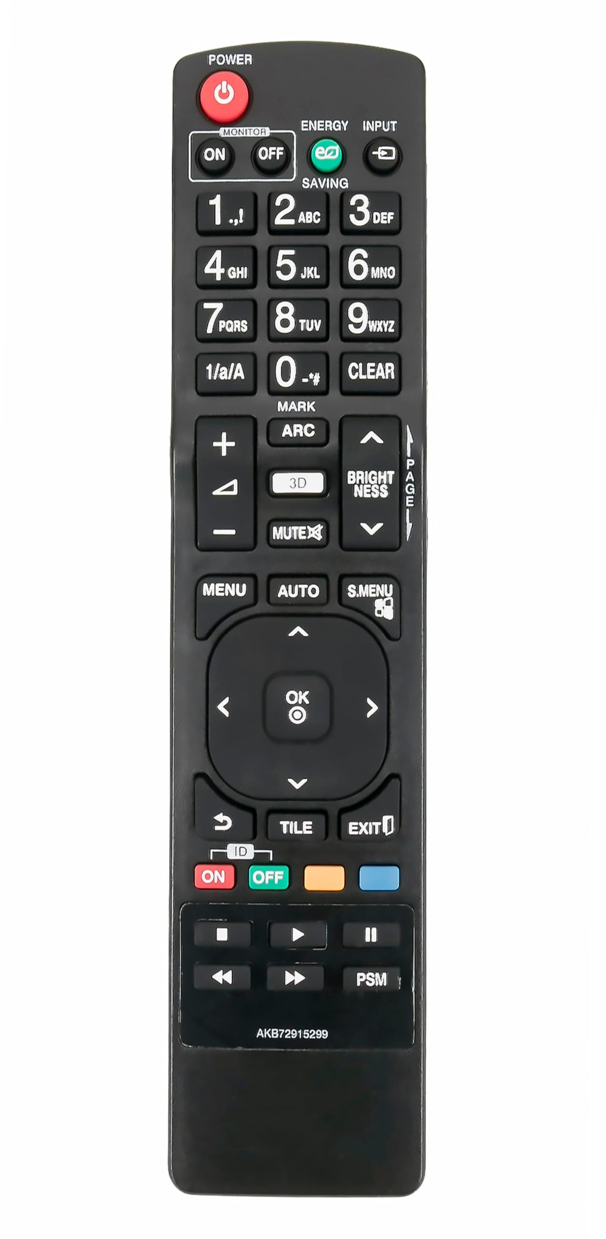AKB72915299 Replaced Remote fit for LG LED 3D TV Video Wall Display AKB72915219 55WV70MD 55WV70MD-BL 55WV70MDBL 55WV70MD BL 47WV30BAA 42WS10BAAL M3204CCBAJ M4214CCBAJ 47WV30BAAM