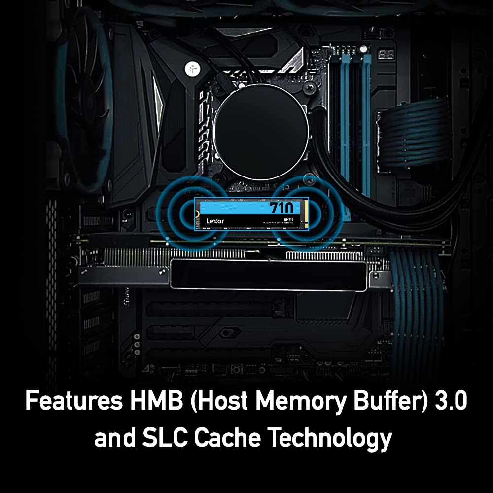 Lexar Nm710 Ssd 500Gb Pcie Gen4 Nvme M.2 2280 Internal Solid State Drive, Up To 5000Mb/S (Lnm710X500G-Rnnnu)