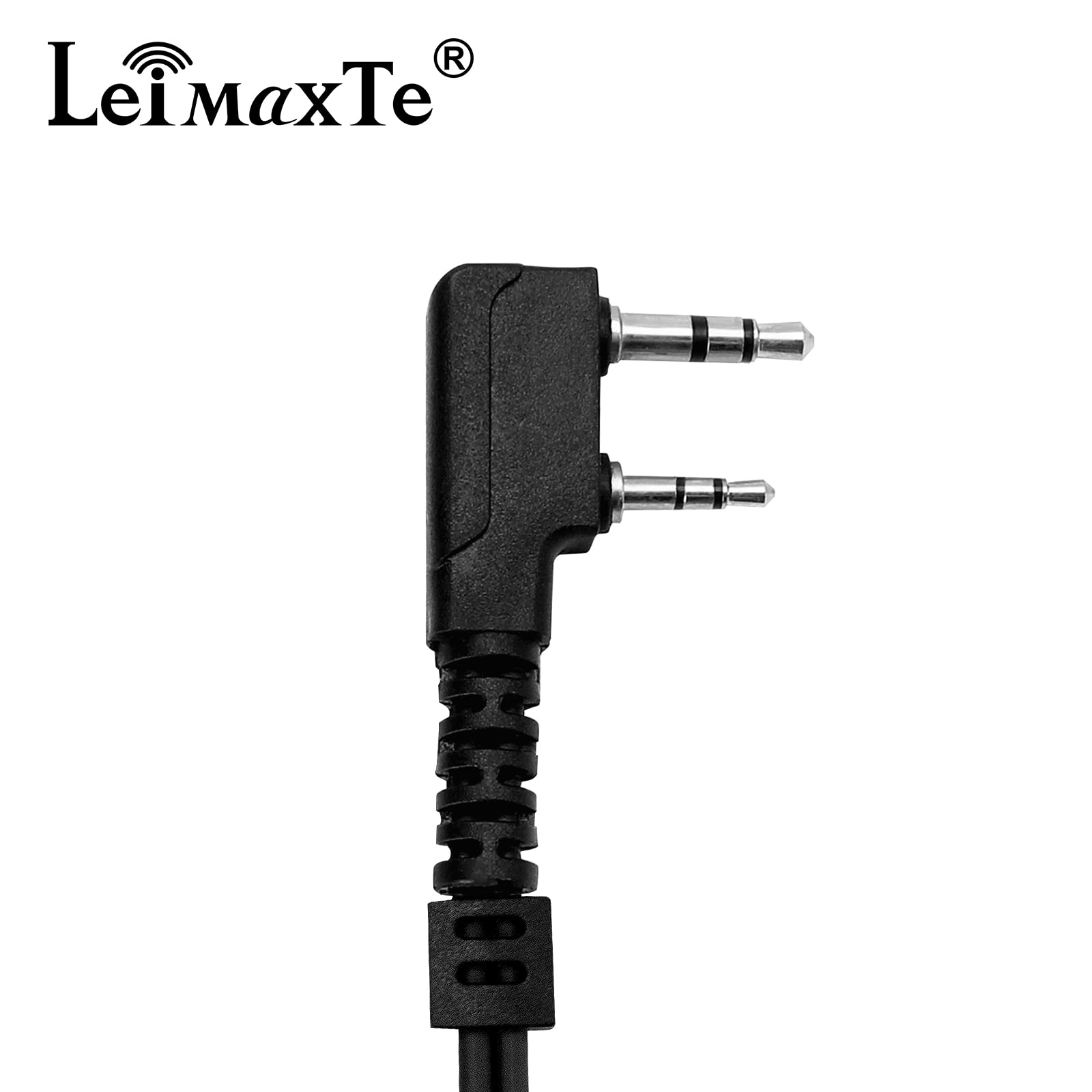 Leimaxte Two Way Radio Headset Compatible With Baofeng, Kenwood 2 Pin Walkie Talkie Surveillance Earpiece With Mic Ptt, Acoustic Tube