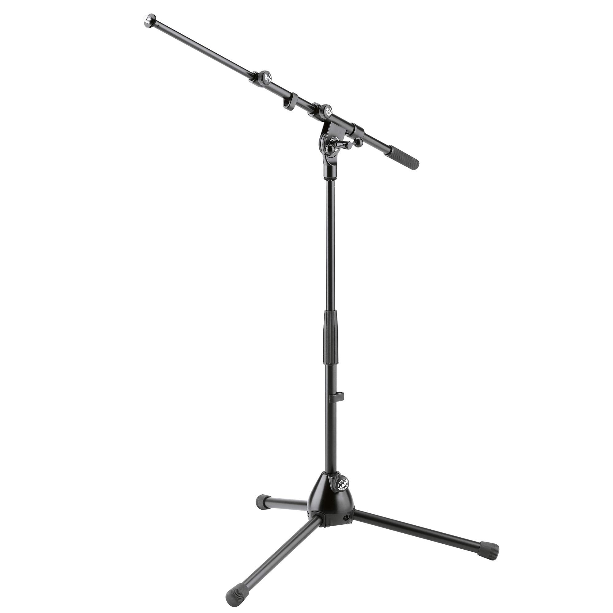 K&M - Konig & Meyer 25900.500.55 - Low Level Microphone/Telescopic 2-Piece Boom Arm Stand - Zinc die-cast base - Professional Gr