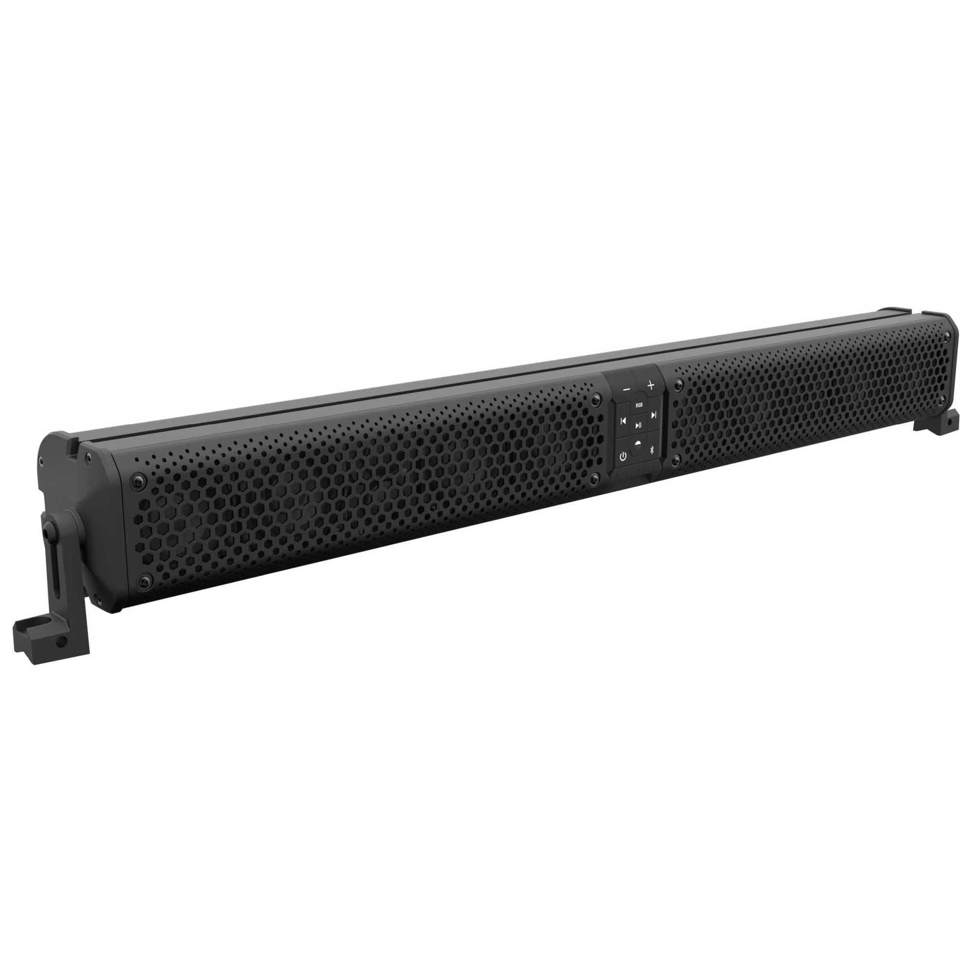Wet Sounds Stealth Xt 12-B - All-In-One Ip67 Weatherproof 300-Watt Amplified Bluetooth 12-Speaker Soundbar With Remote - Black