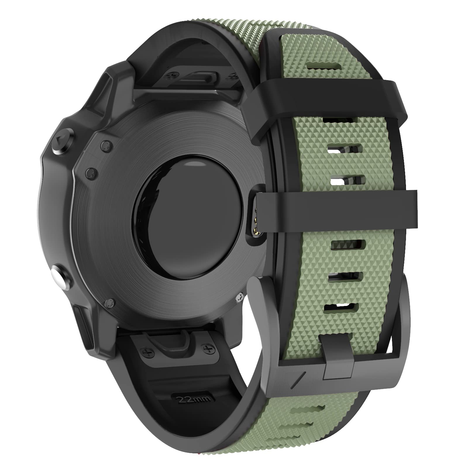 Mysnbkn Compatible With Fenix 5 Plus Replacement Silicone Watch Strap For Fenix 5 /Fenix 6/Fenix 6 Pro/Fenix 7/Forerunner 935/94