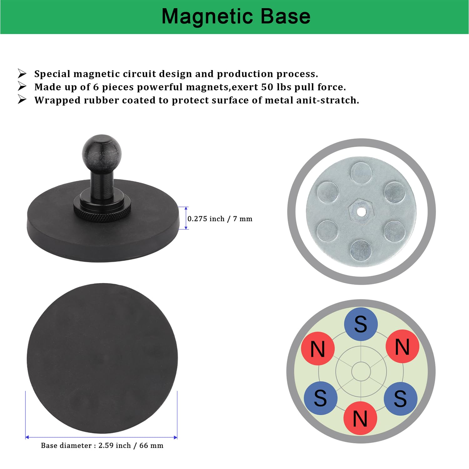 Mippko Magnetic Tablet Holder Ipad Fridge Mount For Cabinet/Metal Rack/Whiteboard/Gym Equipment,360�Rotation Clamp Strong Magnetic Base Attracts Metal Surface,Compatible With 7~11 Inch Ipad Devices