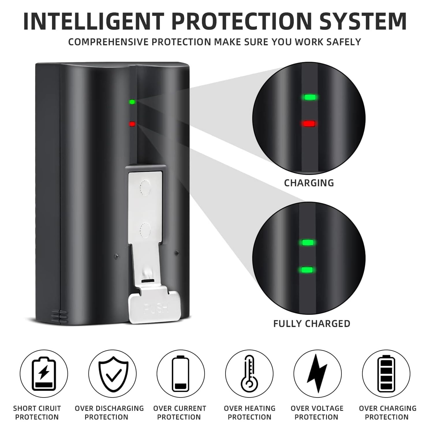 Aikebatt New V4 Battery For Ring Doorbell Camera 1/2/3/4/3+/3Plus, Stick Up Cam (2Nd & 3Rd Gen), Peephole/Spotlight Camera/Spotl