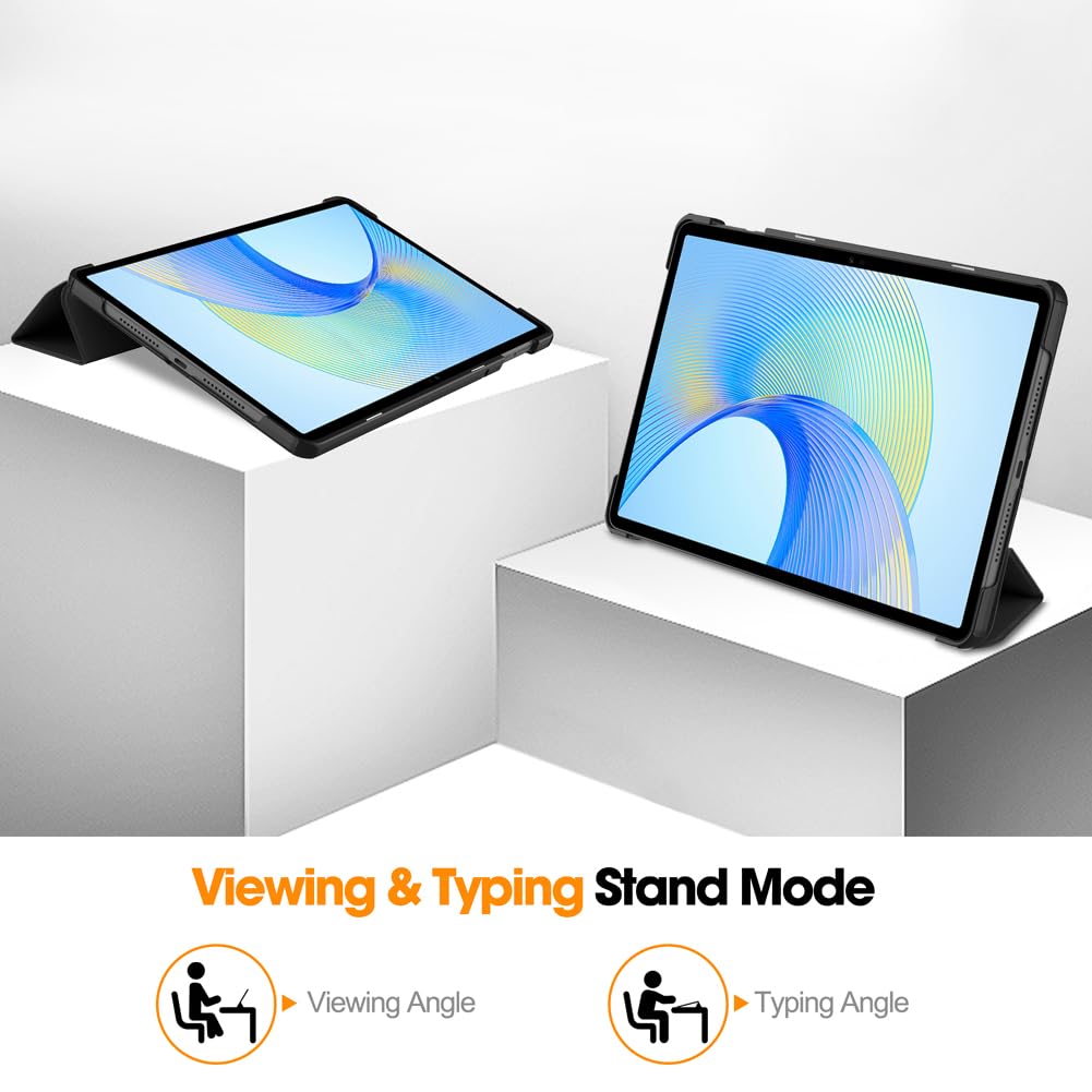 Kepuch Custer Case For Honor Pad X9, Honor X8 Pro 11.5'',Ultra Thin Pu Leather Hard Shell Cover   Black