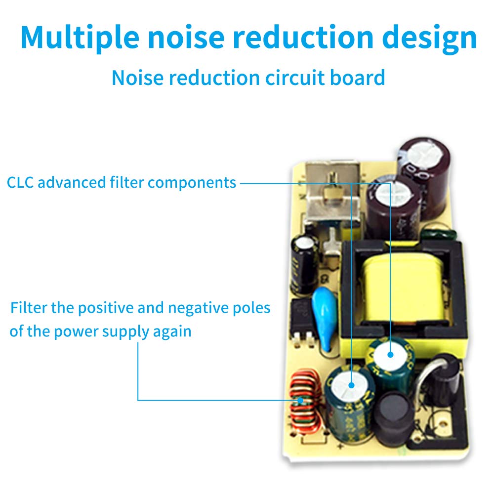 Pigtone Pedal Power Supply Adapter 9V Dc 2A 2000Ma Tip Negative 8 Way Daisy Chain Cables For Guitar Effect Pedals