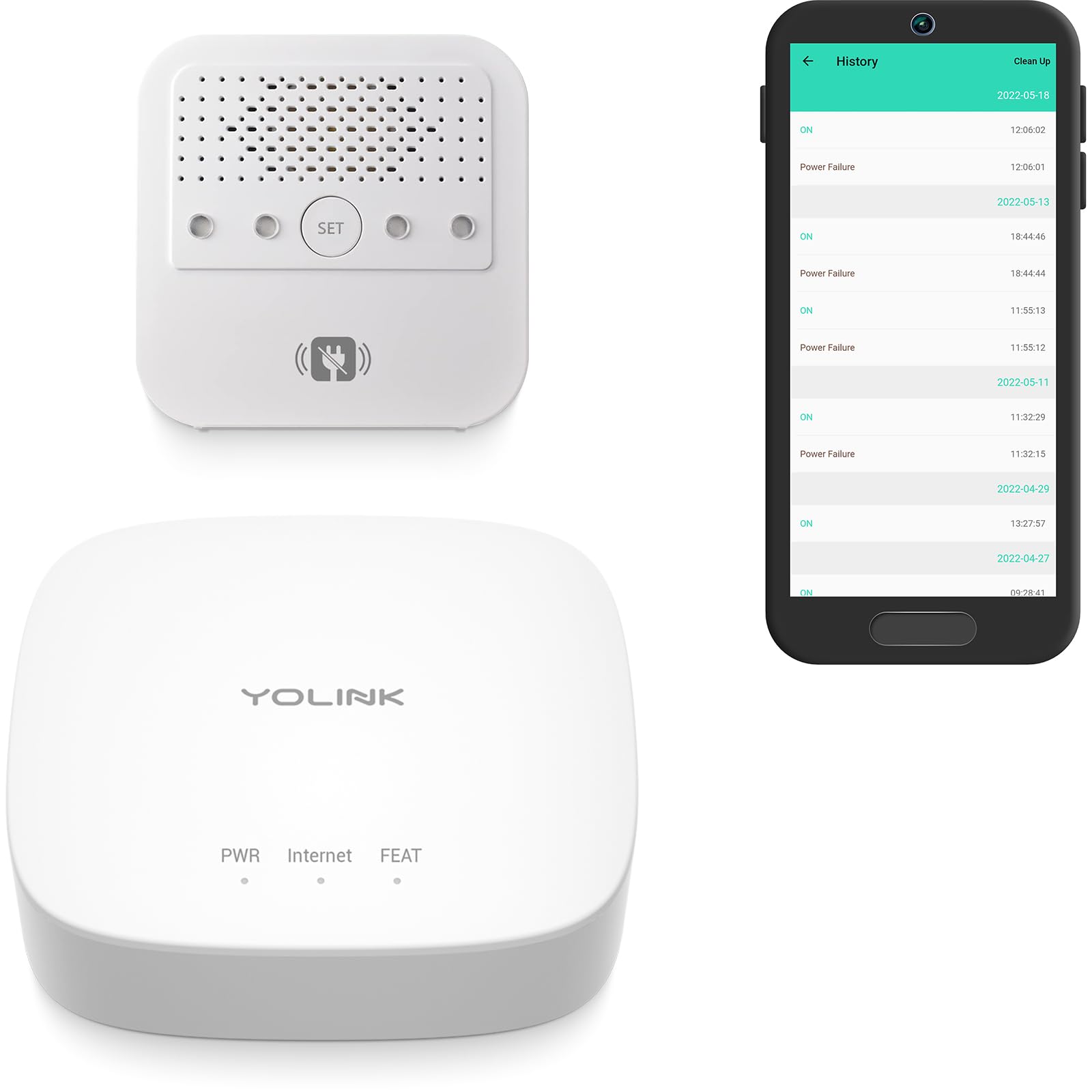 Yolink Smart Power Fail Alarm & Hub Kit, Smart Home Starter Kit With Ac Power Outage Alert, Lora Long Range, Remote Monitoring, App Alerts, Text/Sms, Email Alerts, Ifttt