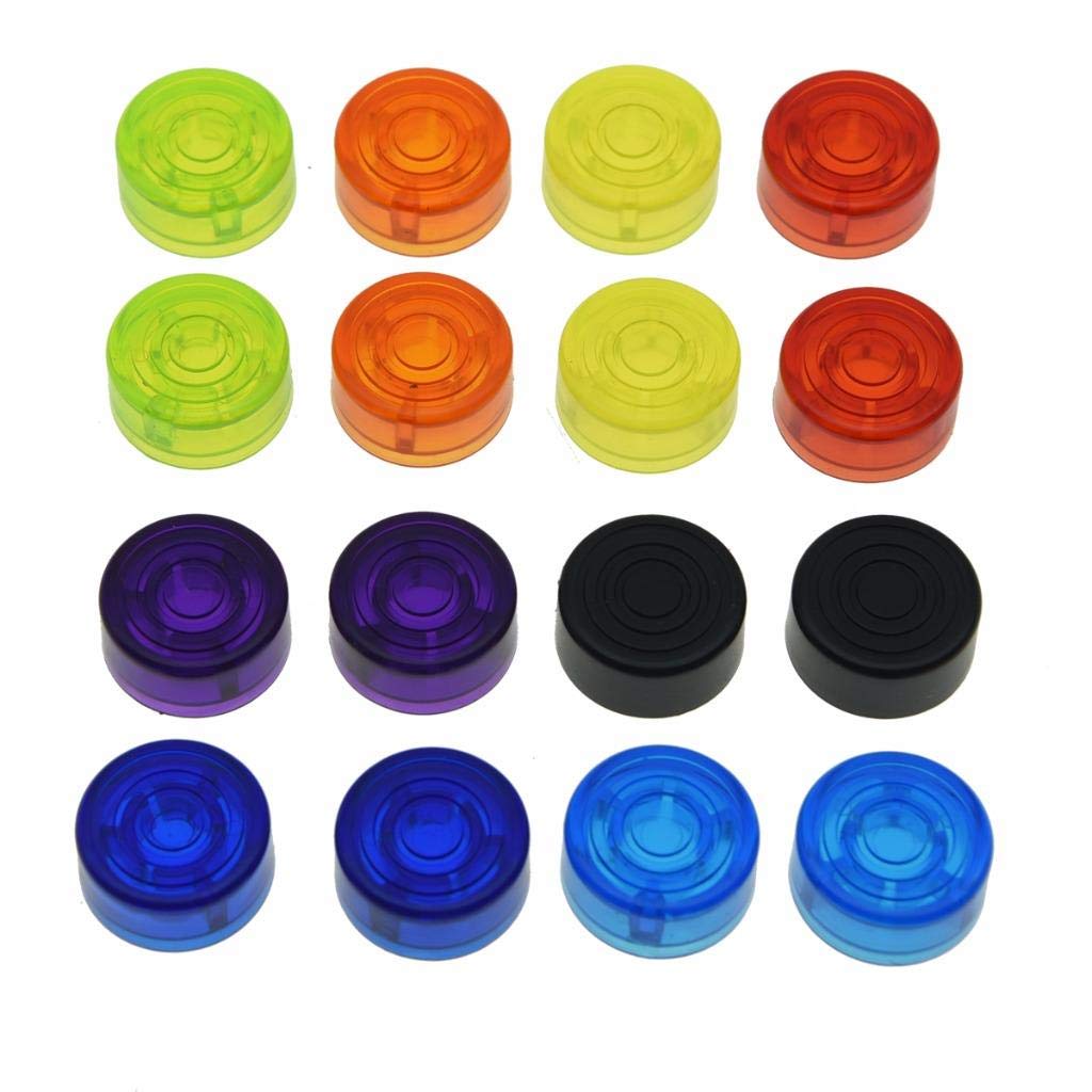 Dopro Guitar Effect Pedal Footswitch Toppers Effect Foot Nail Caps Pedal Protection Cap With Multi Colors 16 Pack