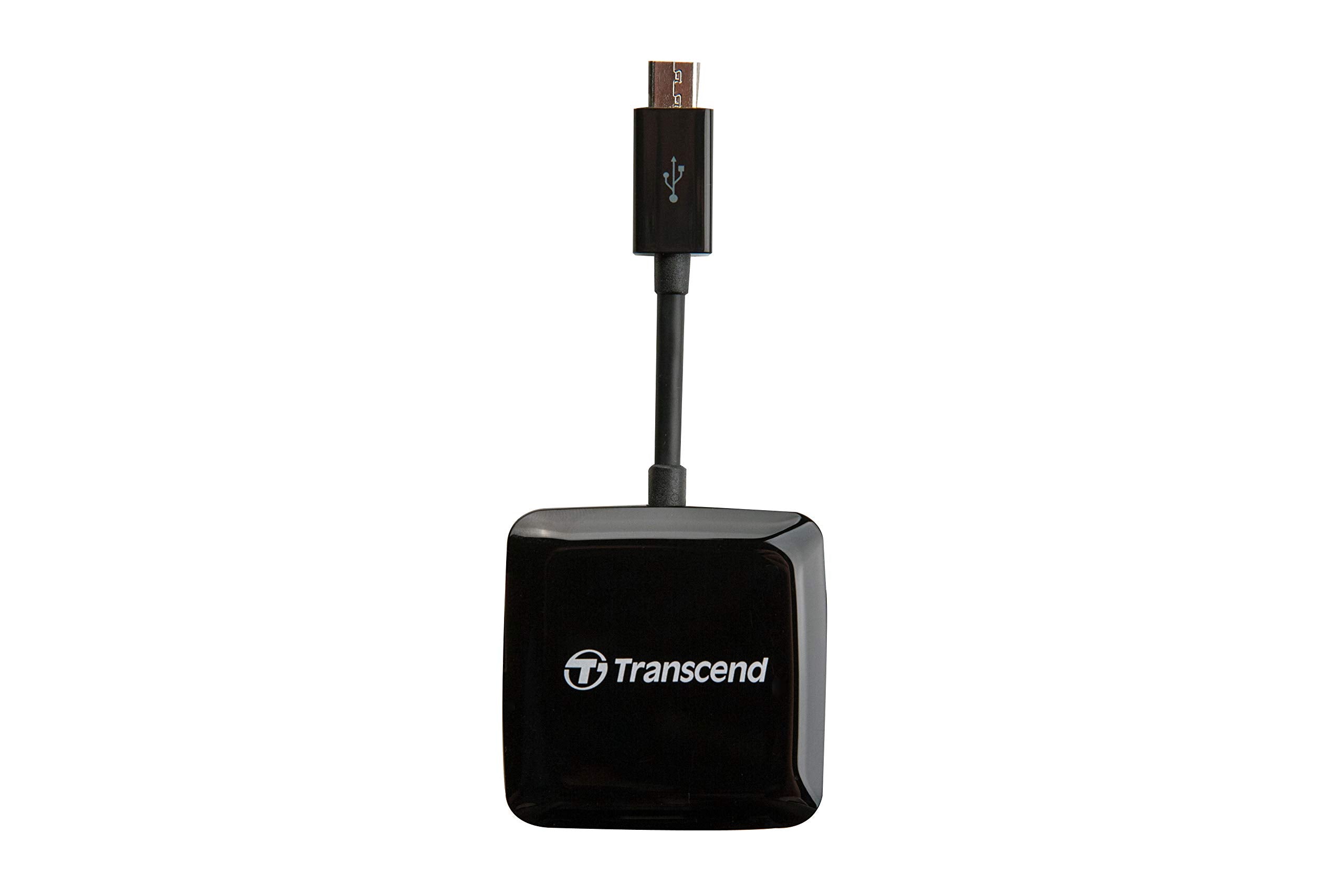Transcend USB 2.0 OTG Card Reader, Black (TS RDP9K)