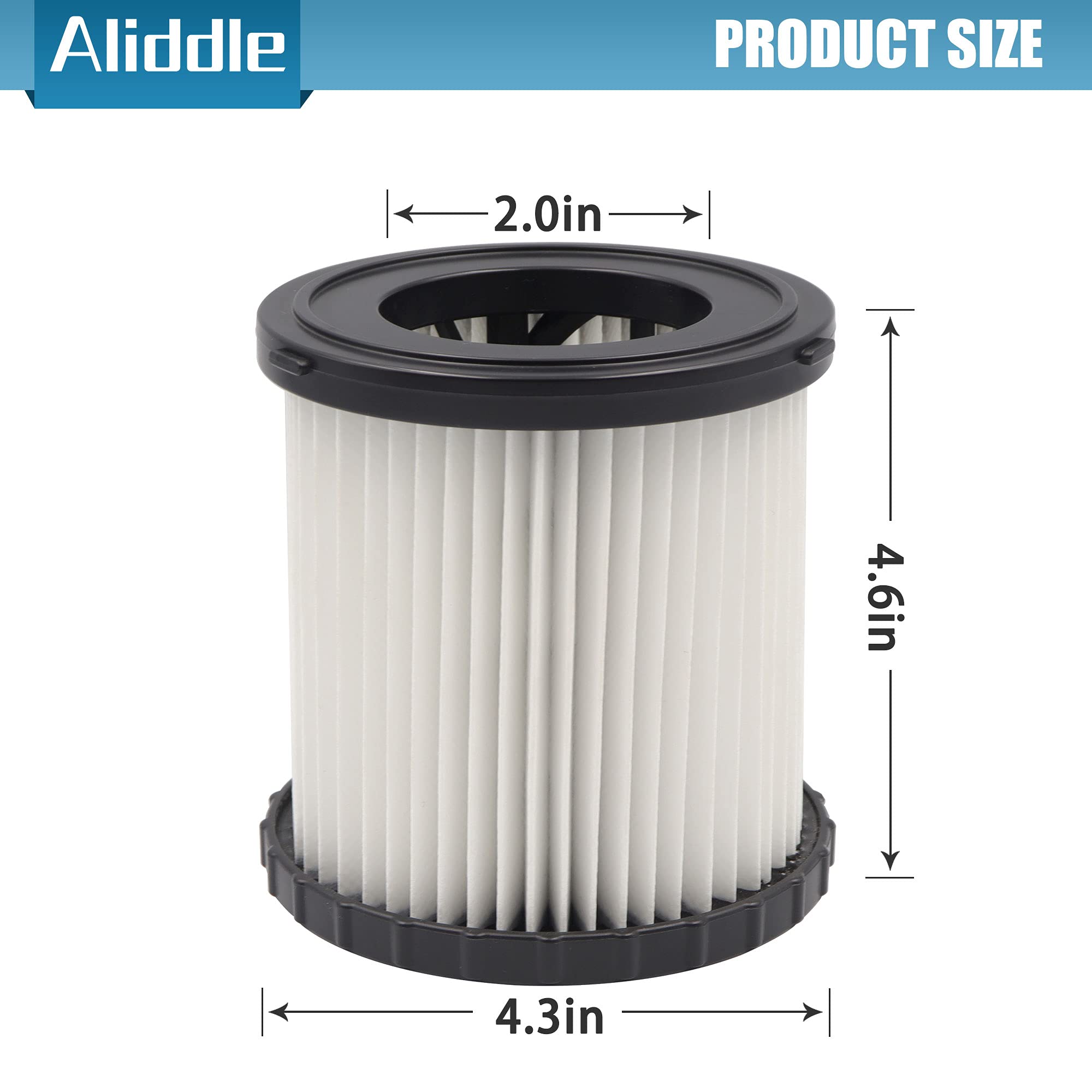 Dcv5801H Wet/Dry Vacuum Hepa Replacement Filter, Suitable For Dowalt Dcv580 And Dcv581H, Washable And Reusable (6 Pack)