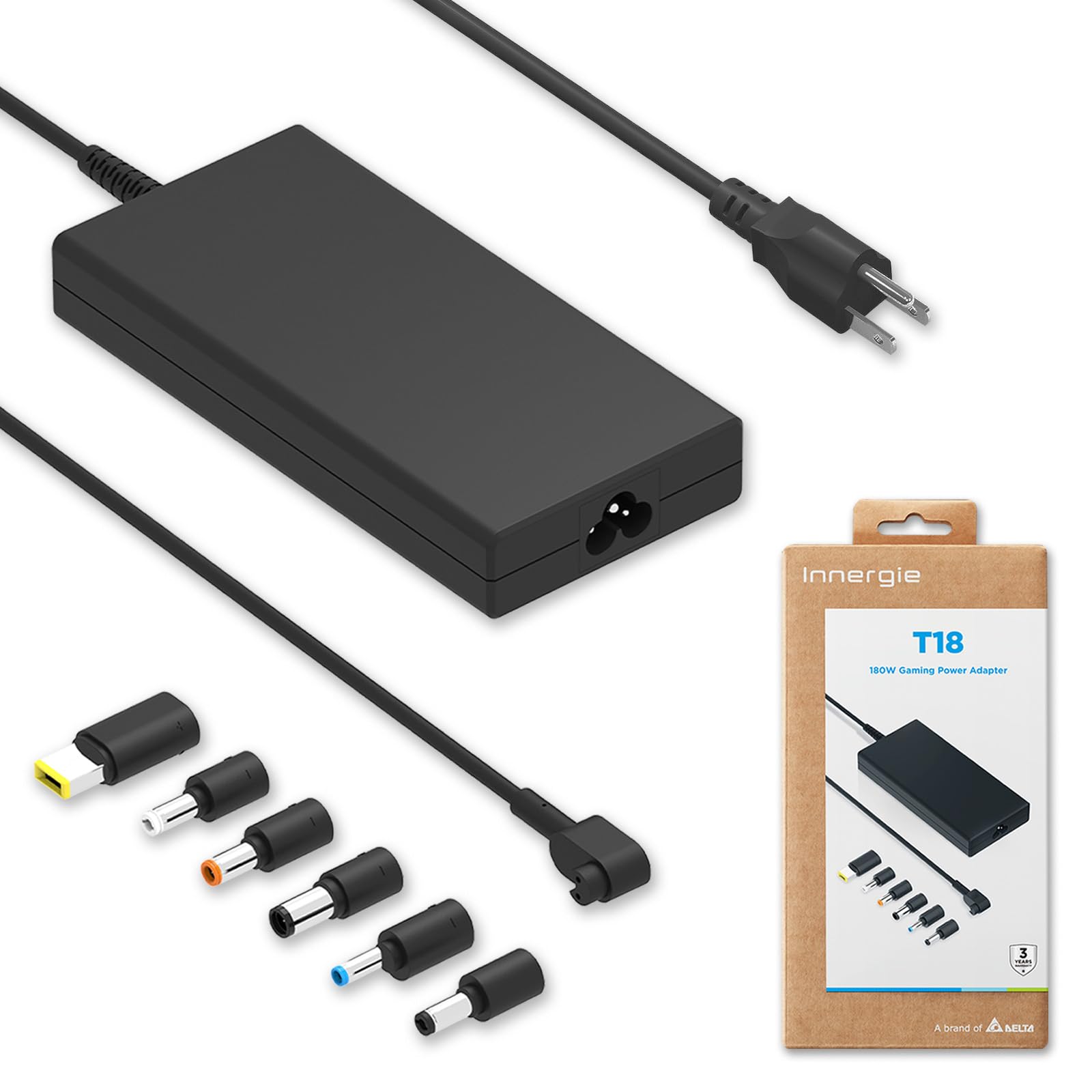 Innergie T18 (180G) 180W 150W Universal Gaming Laptop Charger Power Adapter For Acer Asus Rog Hp Lenovo Msi 100 240V Ac Input 19