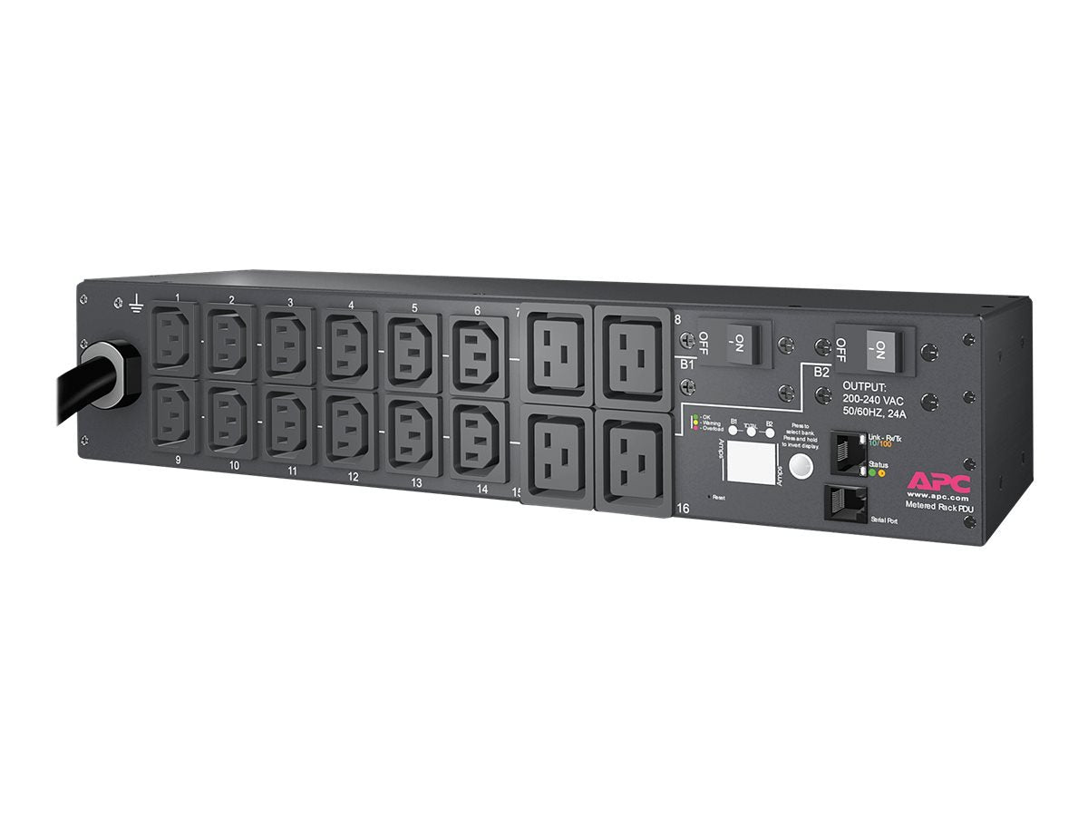 Apc Rack Mount Pdu, Metered 208V/30A, (16) Outlets, 2U Horizontal Rackmount (Ap7811B)