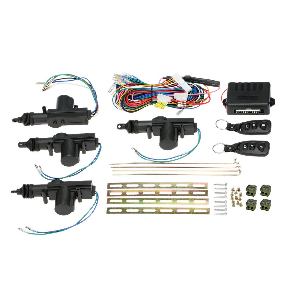 Shkalacar Power Central Locking System Keyless Entry System Universal Keyless Entry Car Kit With Trunk Release Button Remotes &