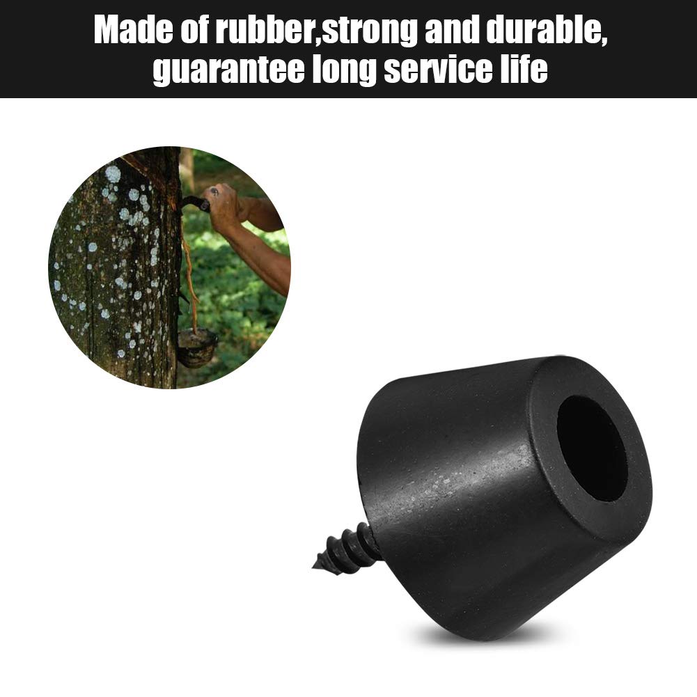 Yosoo  Round Rubber Feet Bumpers, Anti Scratch Screw On Round Black Rubber Feet Bumpers Pads 8 Pcs 30X20Mm Rubber Feet Anti Vibration Base Pad Stand For Speaker Guitar Amplifier W/Screws