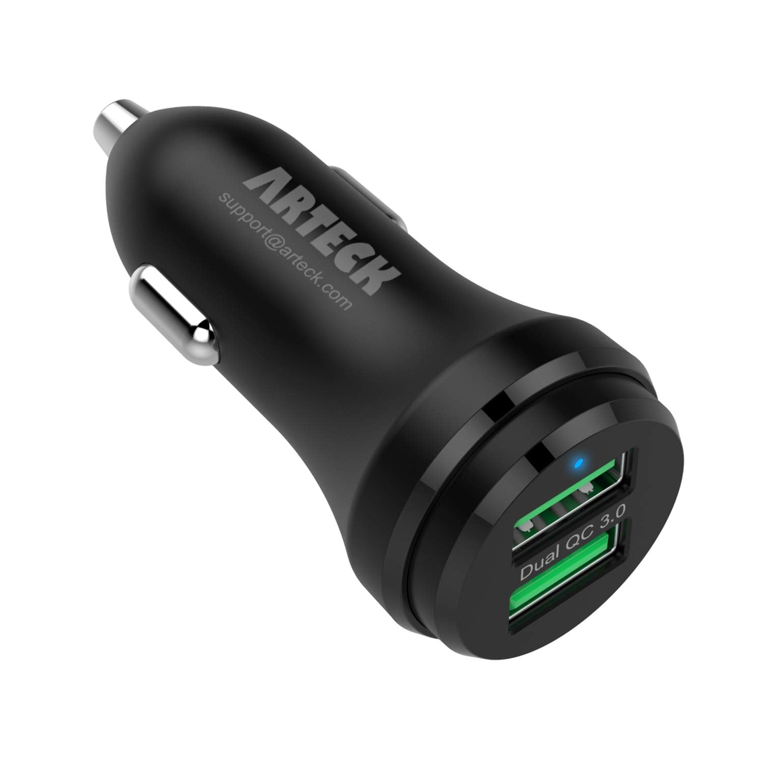 Car Charger, Arteck 40W 2 Quick Charge 3.0 USB Port Adapter with Dual QC 3.0, Compatible iPhone 15, 15 Pro, iPhone 14, 14 Pro, 1