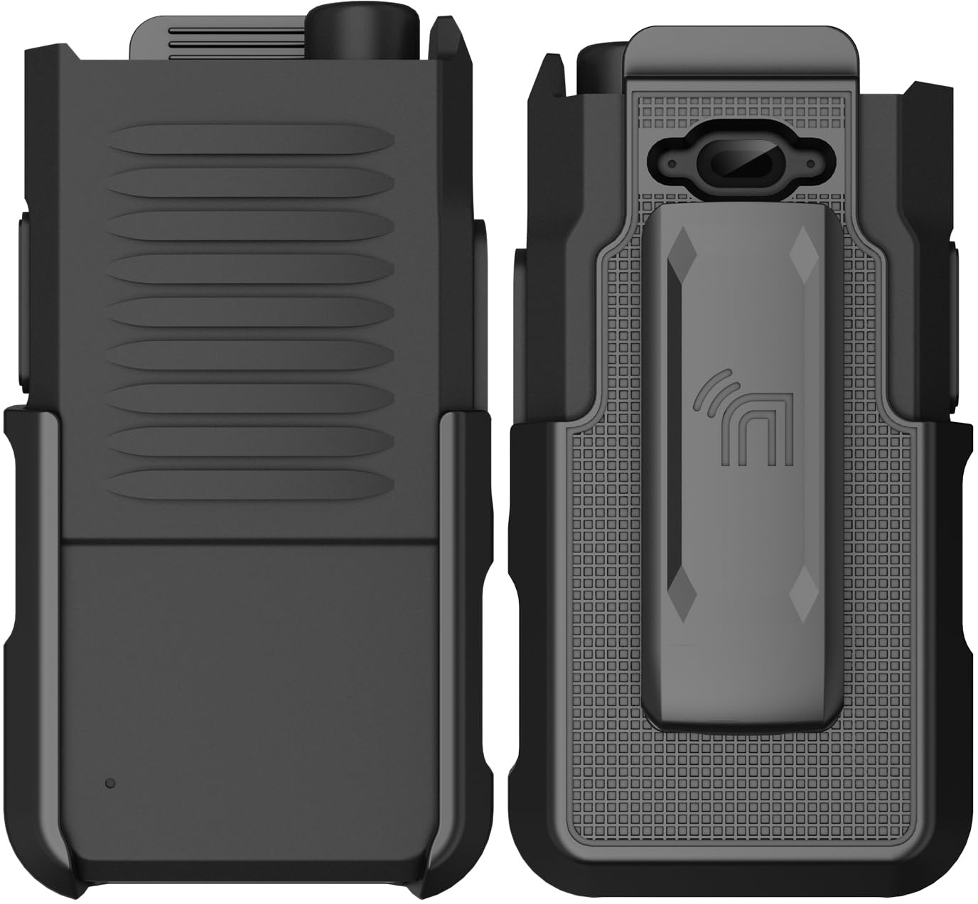 Holster For Siyata Sd7 Radio, Nakedcellphone [Rotating/Ratchet] Belt Clip Holder Case With Secure Latch - Black