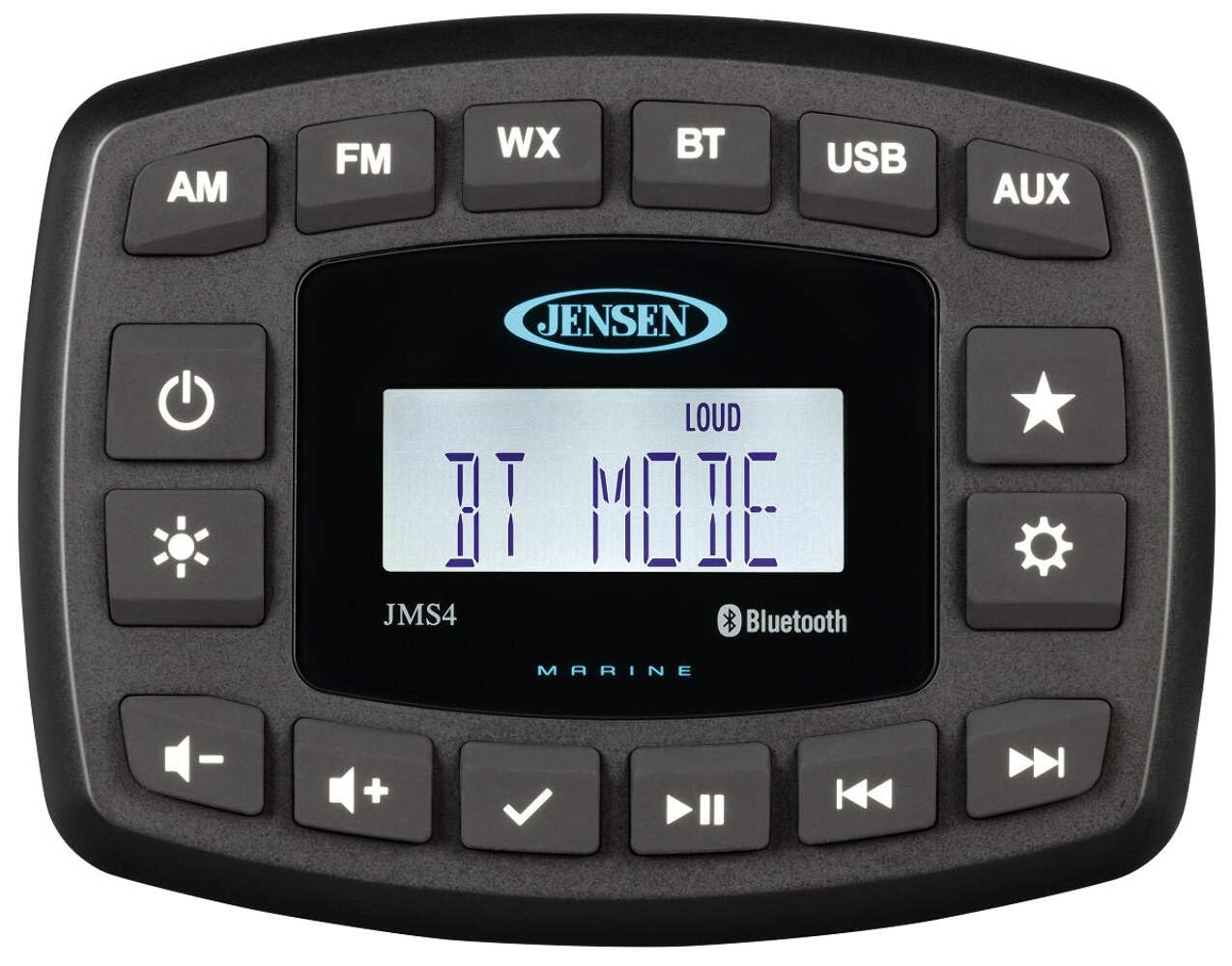 Jensen Jms4Rtl Compact Bluetooth Am/Fm/Usb/Wb Waterproof Stereo   4'', Black