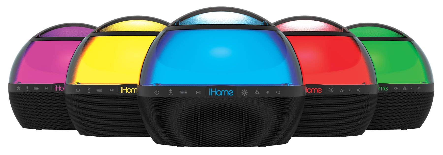 Ihome Ibt75 Color Changing Bluetooth Rechargeable Speaker   Wireless Speaker W/ Stereo & Voice Control Capability   Digital Echo