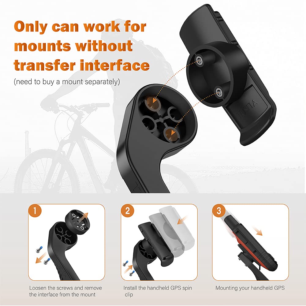 Tusita Bike Mount Adapter Compatible With Garmin Handheld Gps,2 Pack