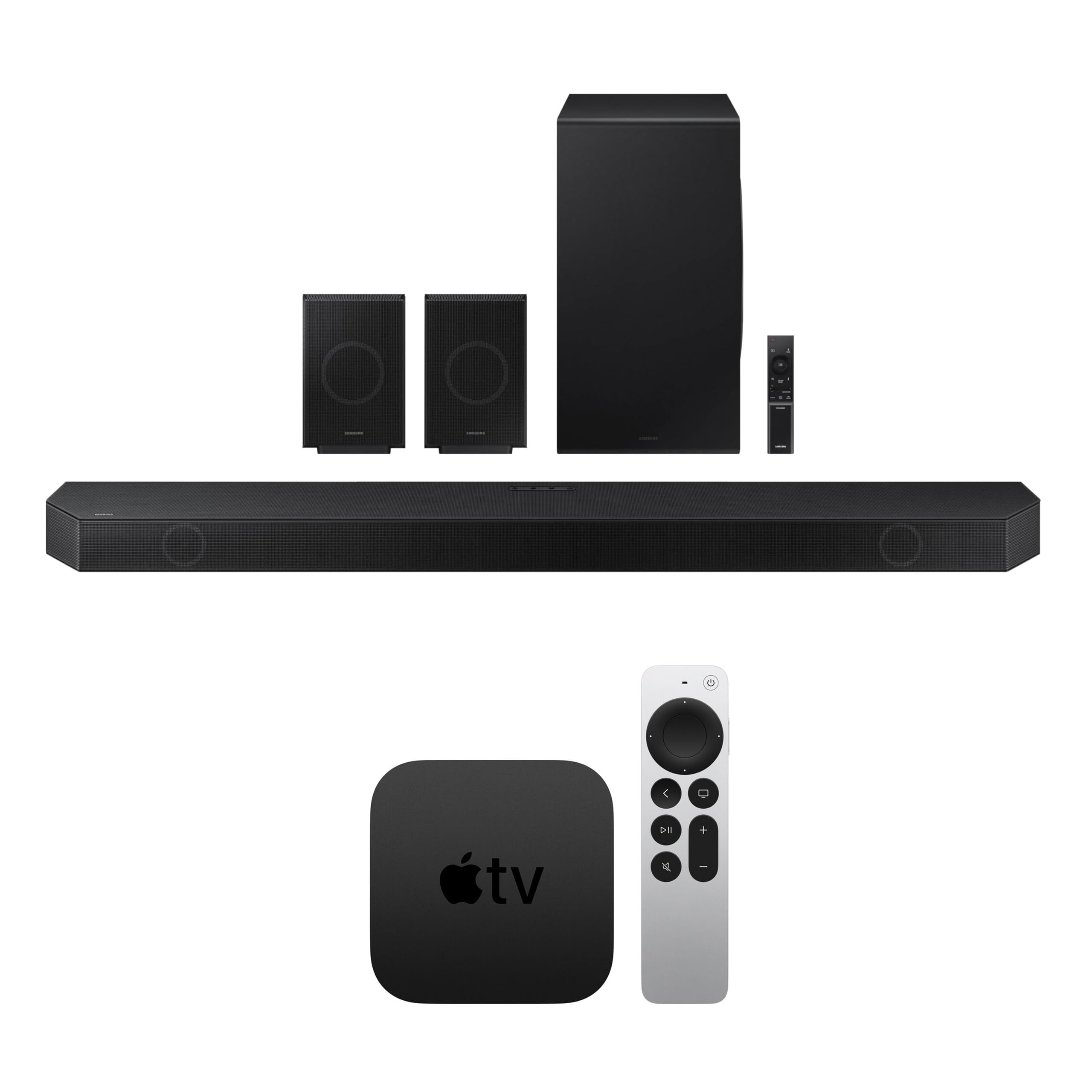 Samsung Q990D 11.1.4ch Soundbar, HW-Q990D/ZA Bundle with AppleTV 4K 64GB